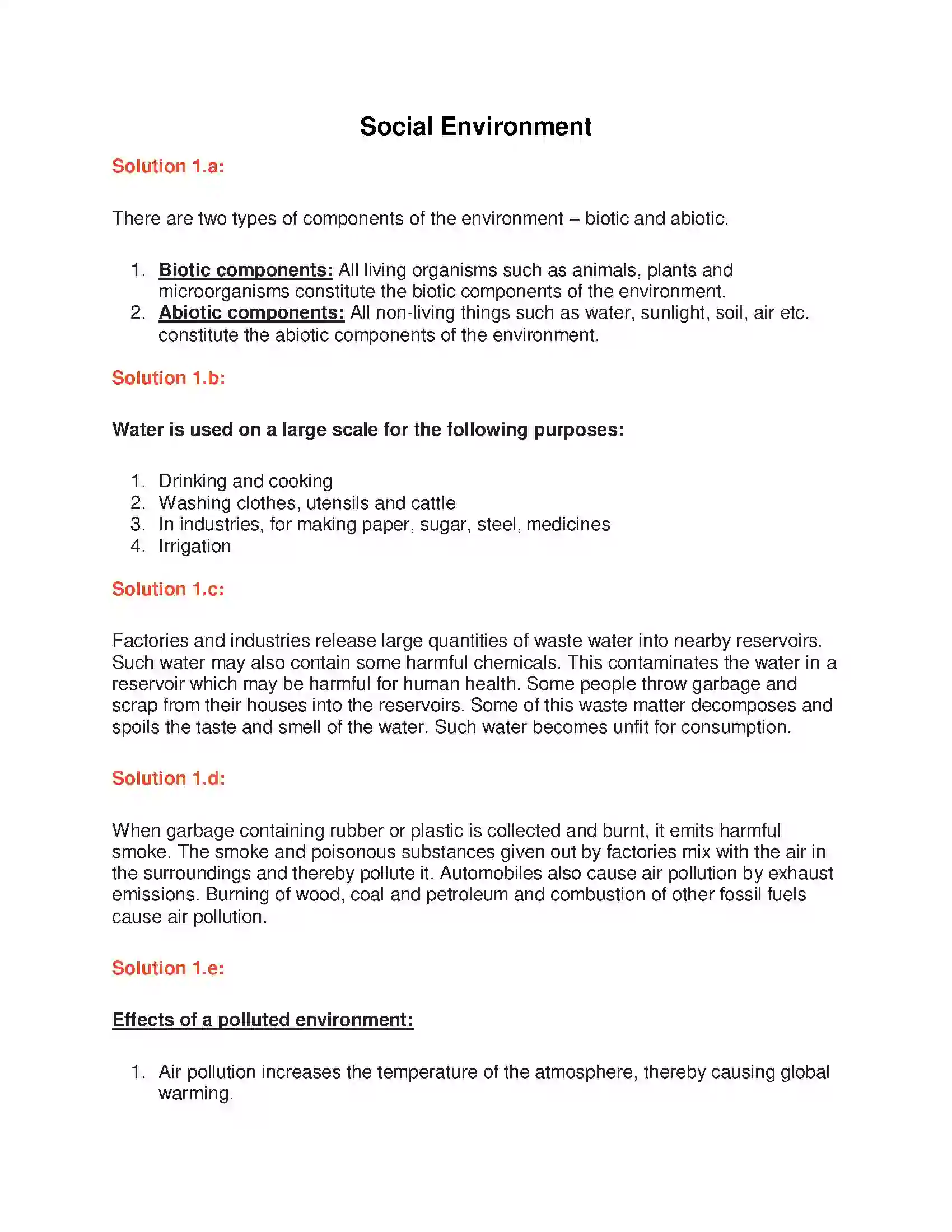 Maharashtra Board Class 6th General Science Social Environment Solution 1