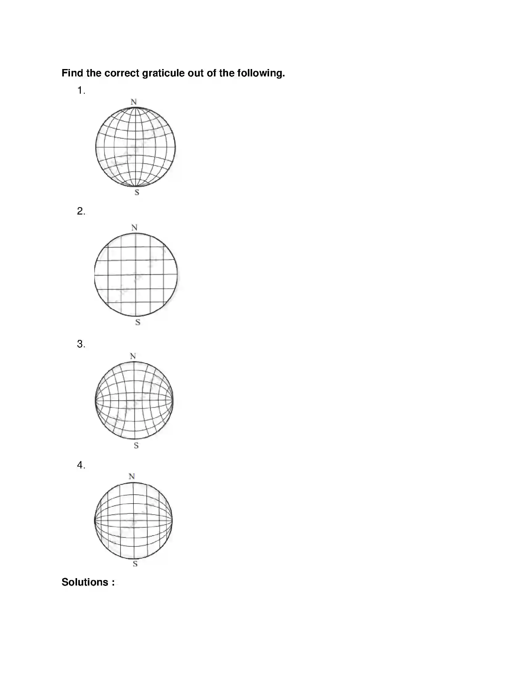 Maharashtra Board Class 6th Geography The Earth and the Graticule Solution 4