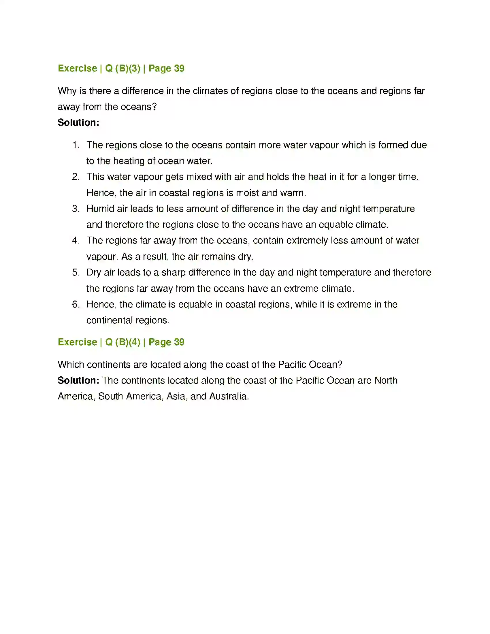 Maharashtra Board Class 6th Geography Importance of Oceans Solution 3