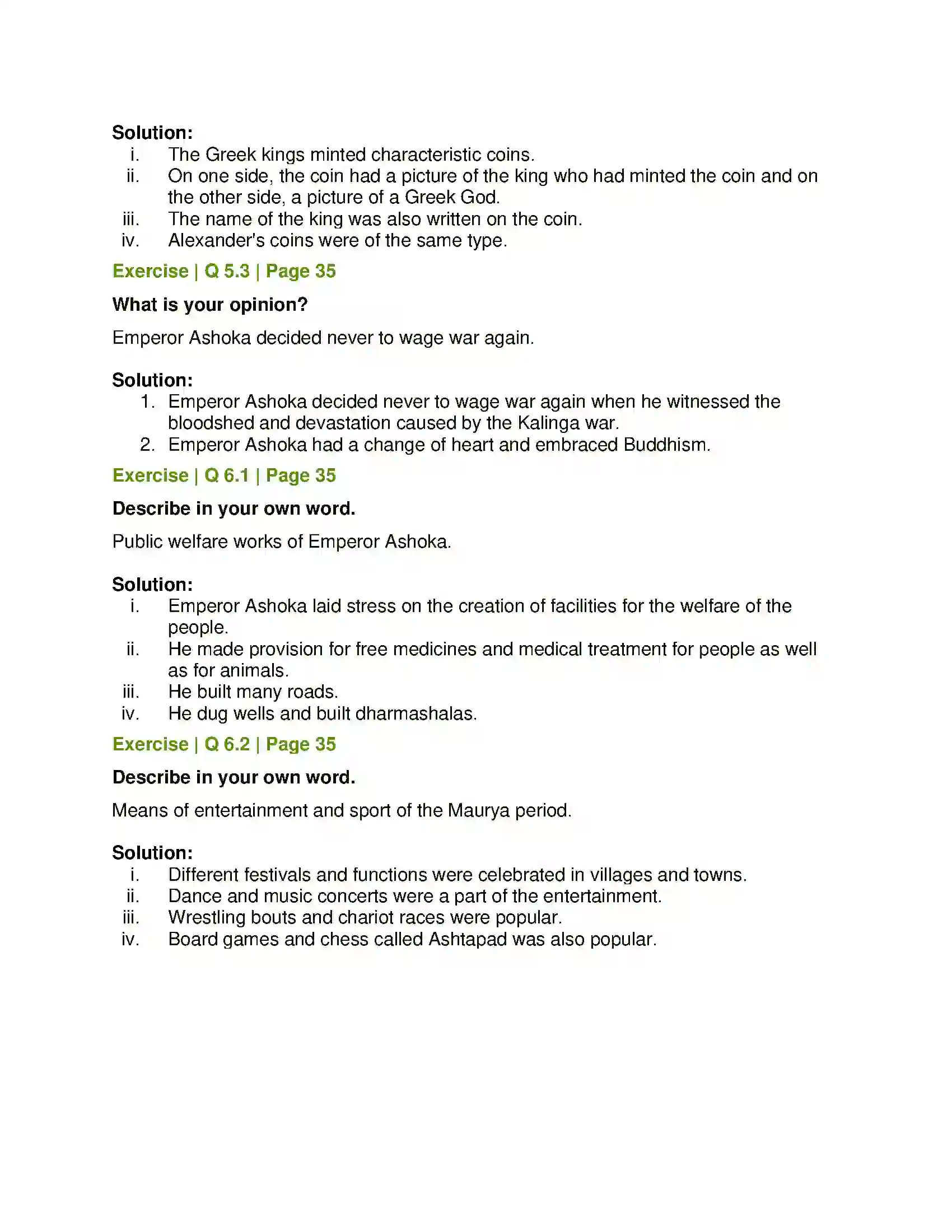 Maharashtra Board Class 6th History and Civics India During the Maurya Period Solution 4