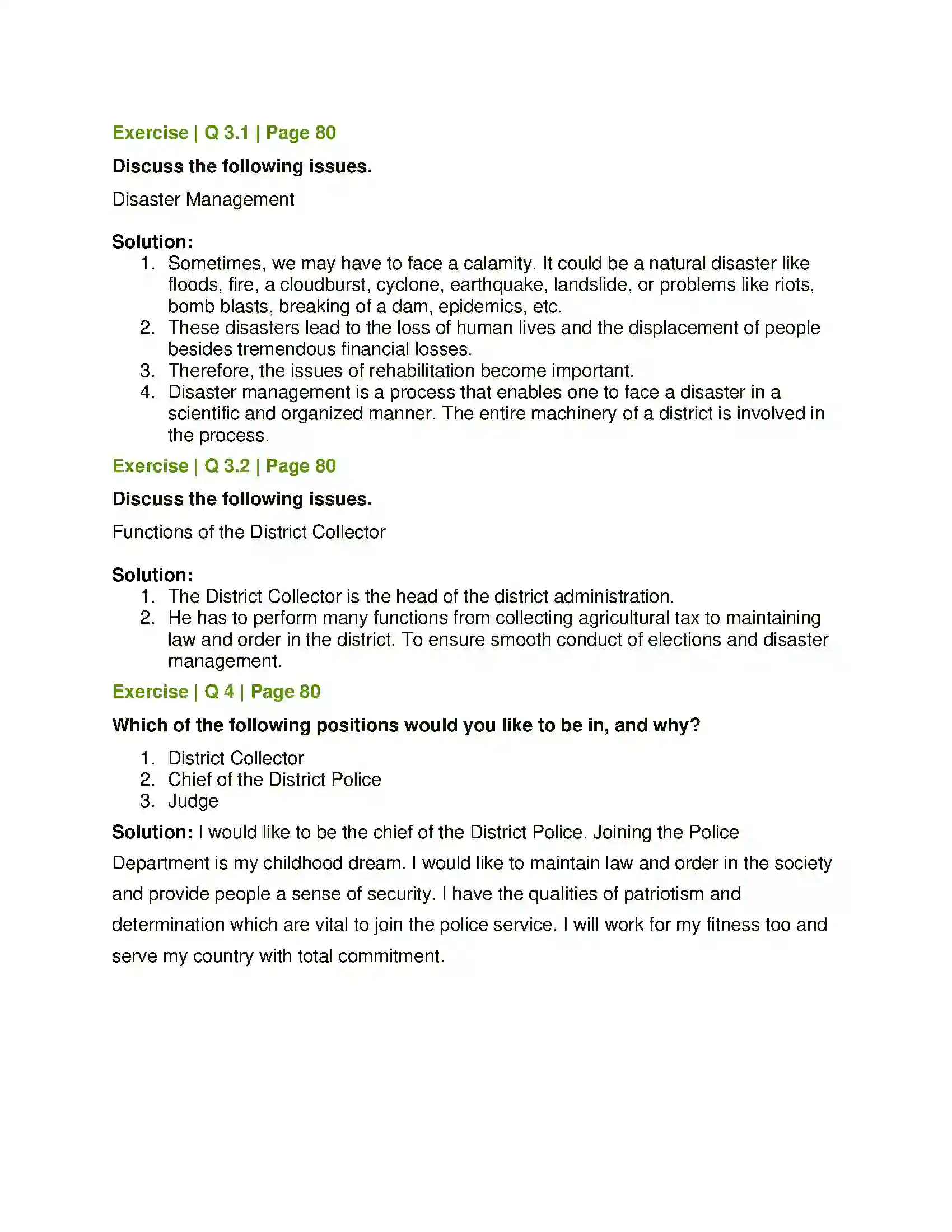 Maharashtra Board Class 6th History and Civics District Administration Solution 2