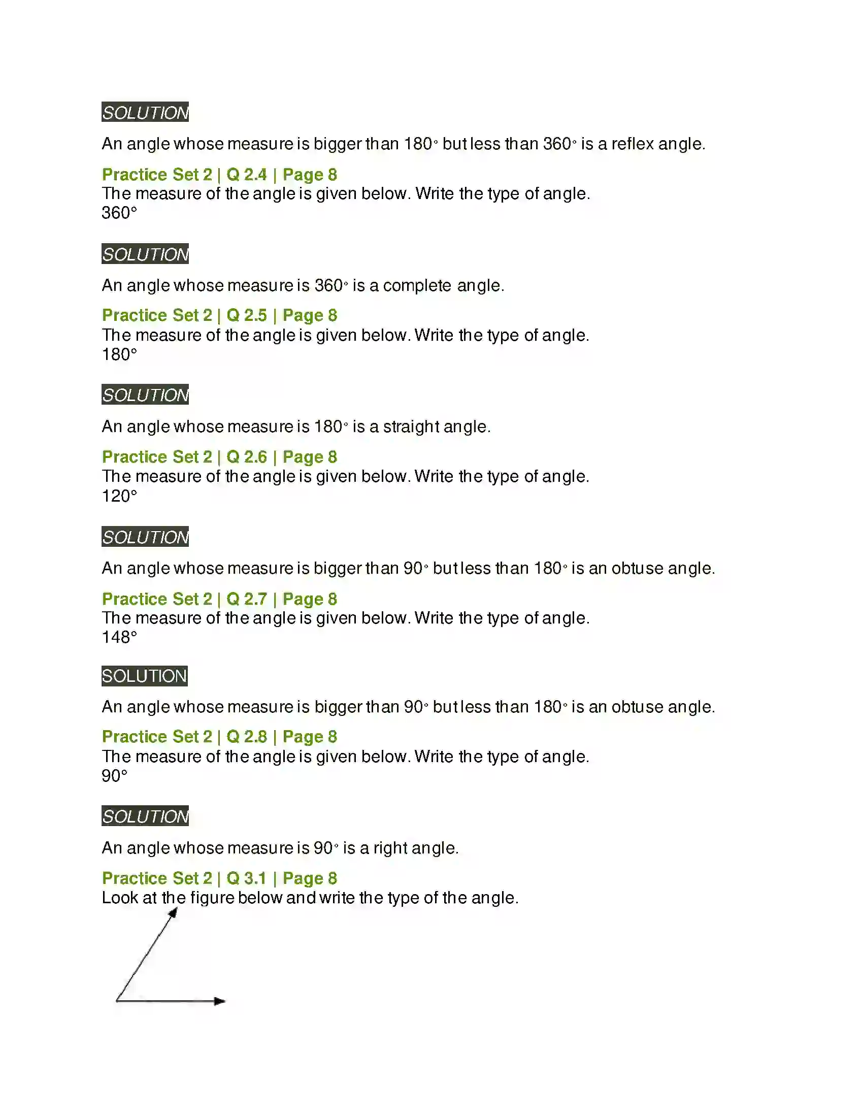 Maharashtra Board Class 6th Mathematics Angles Solution 2