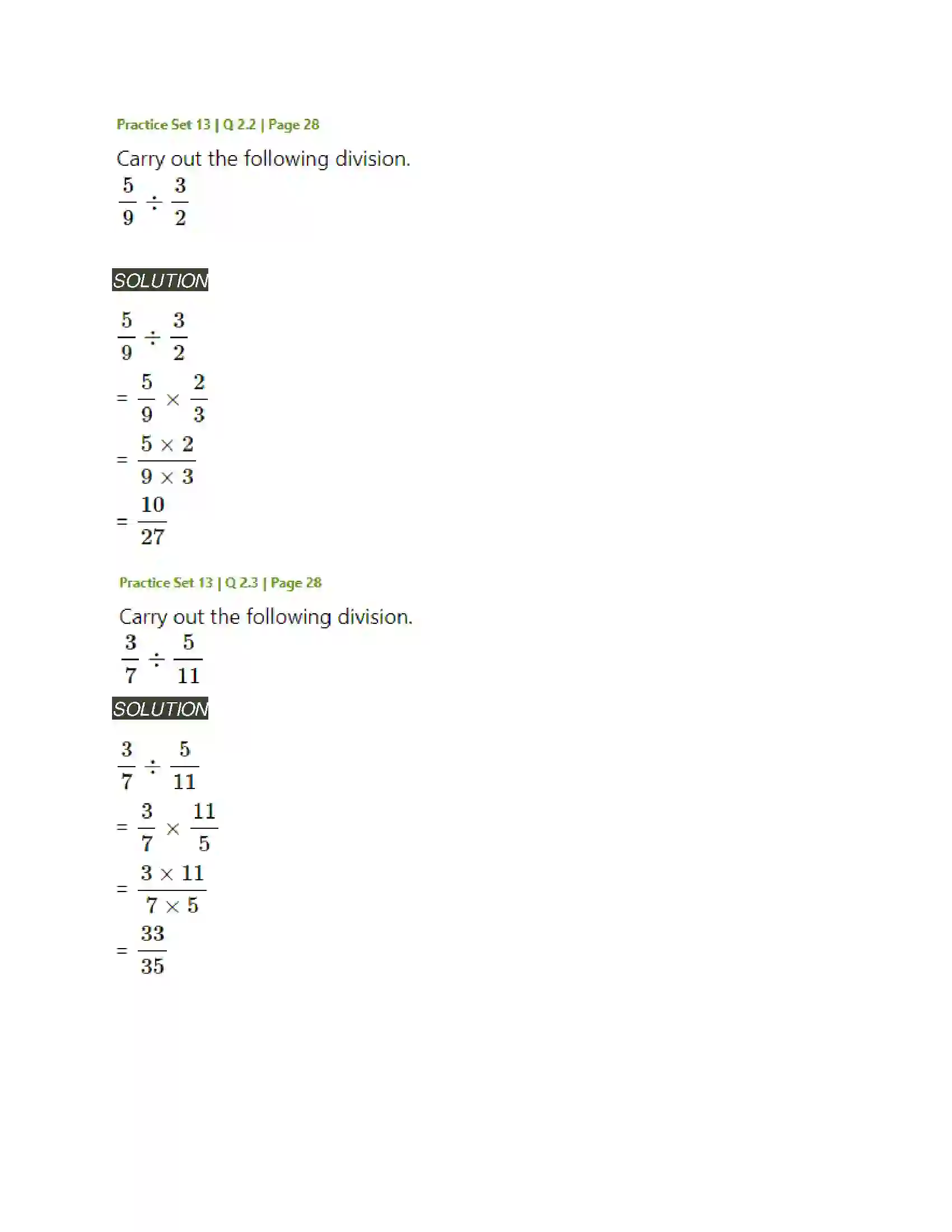 Maharashtra Board Class 6th Mathematics Operations on Fractions Solution 23