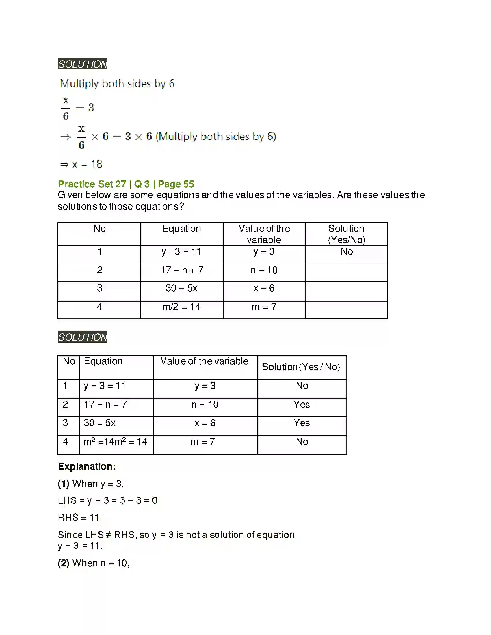 Maharashtra Board Class 6th Mathematics Equations Solution 4