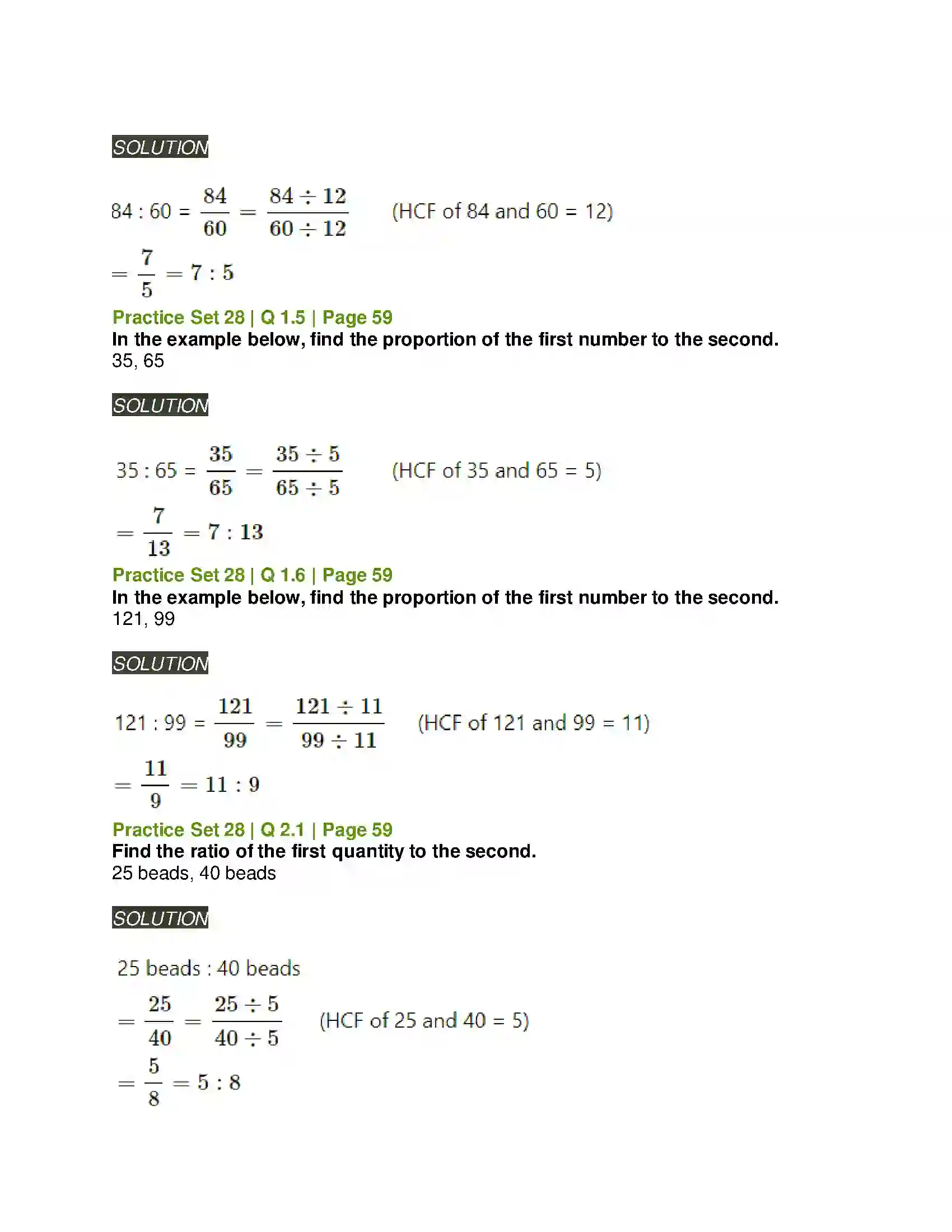 Maharashtra Board Class 6th Mathematics Ratio and Proportion Solution 2