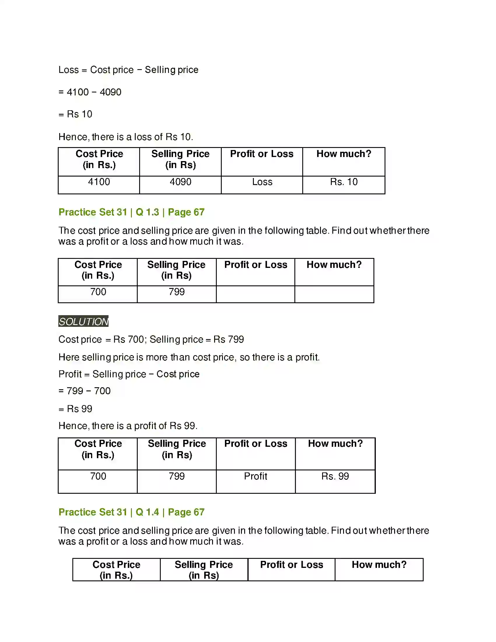Maharashtra Board Class 6th Mathematics Profit – Loss Solution 2