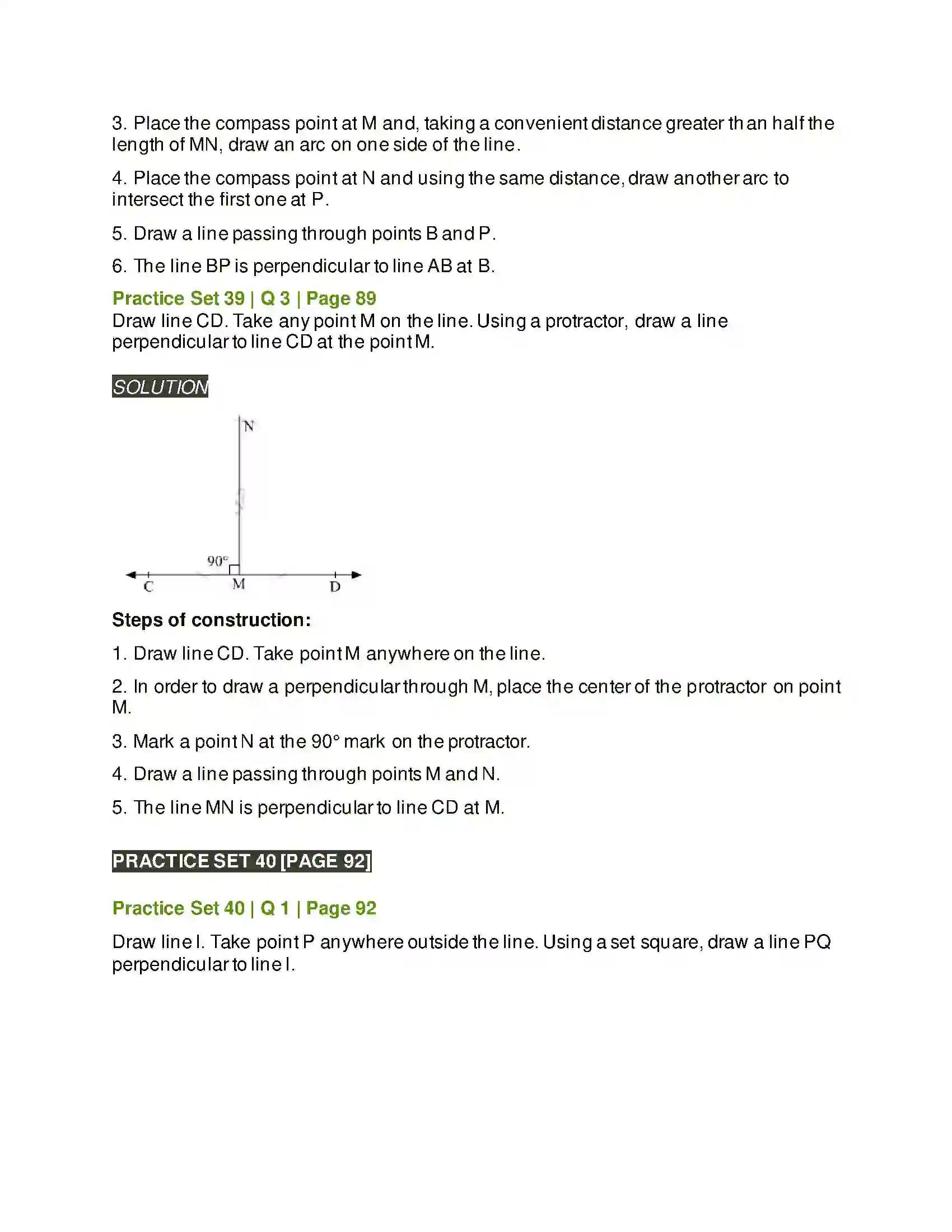 Maharashtra Board Class 6th Mathematics Geometrical Constructions Solution 2
