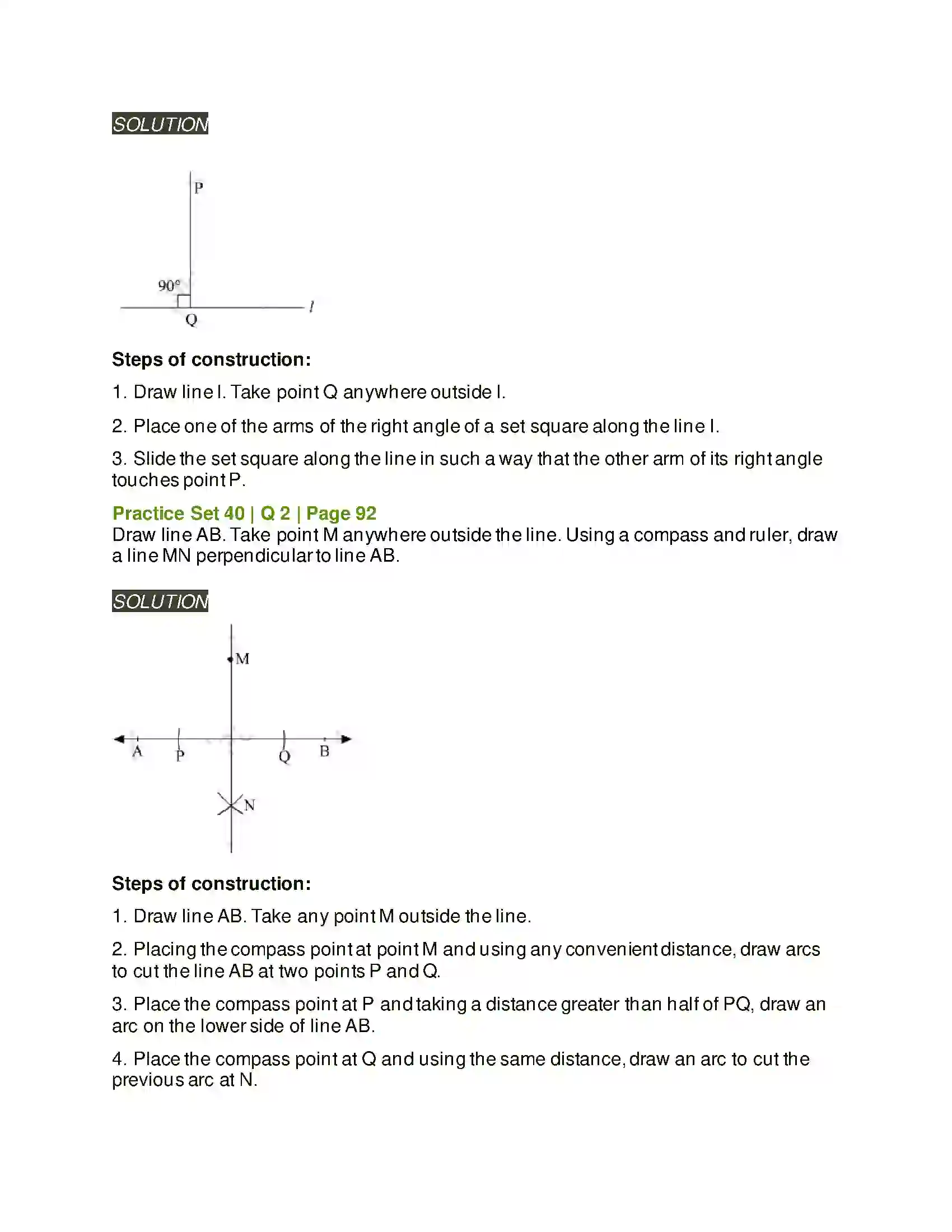 Maharashtra Board Class 6th Mathematics Geometrical Constructions Solution 3