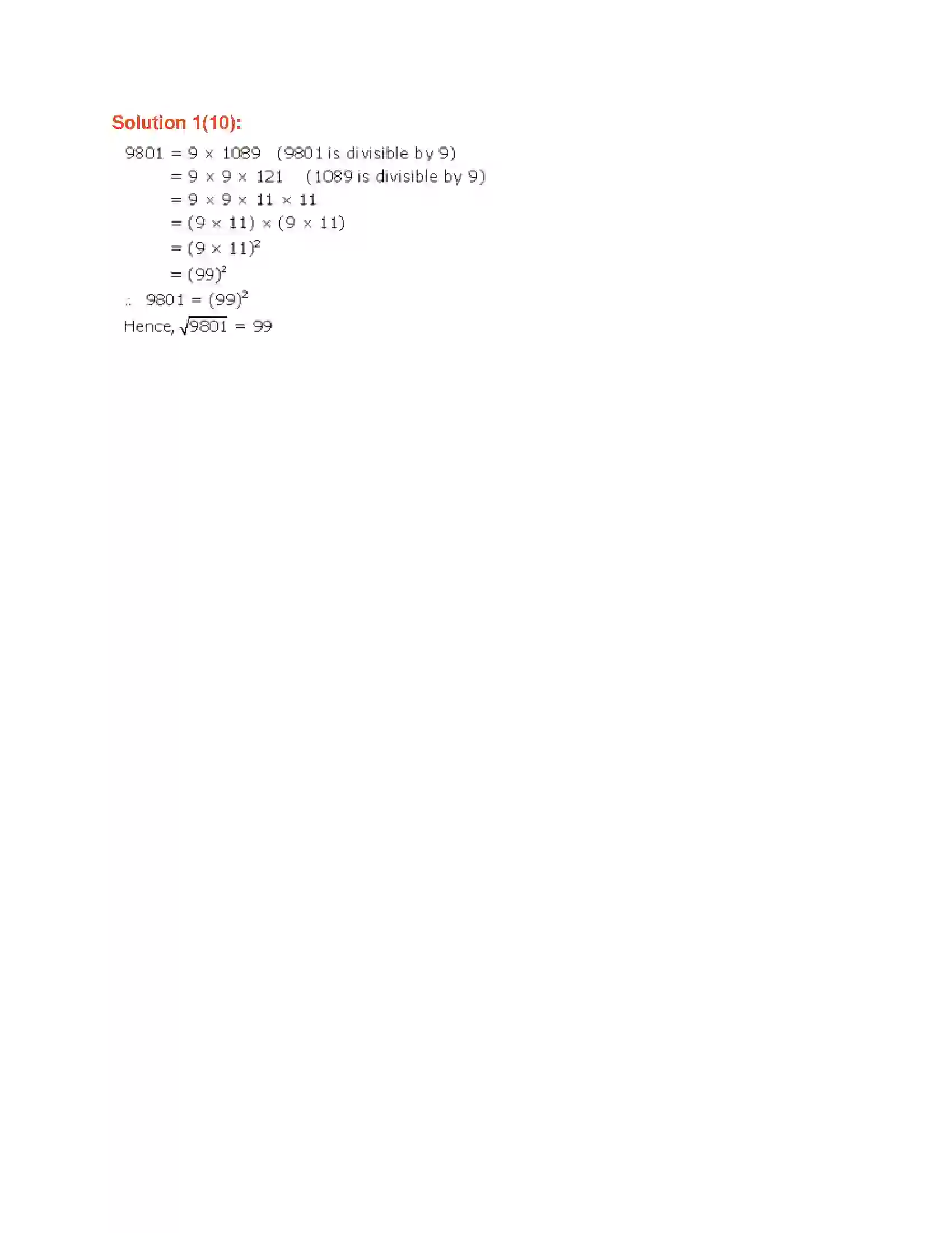 Maharashtra Board Class 6th Mathematics Squares and Square Roots Solution 7