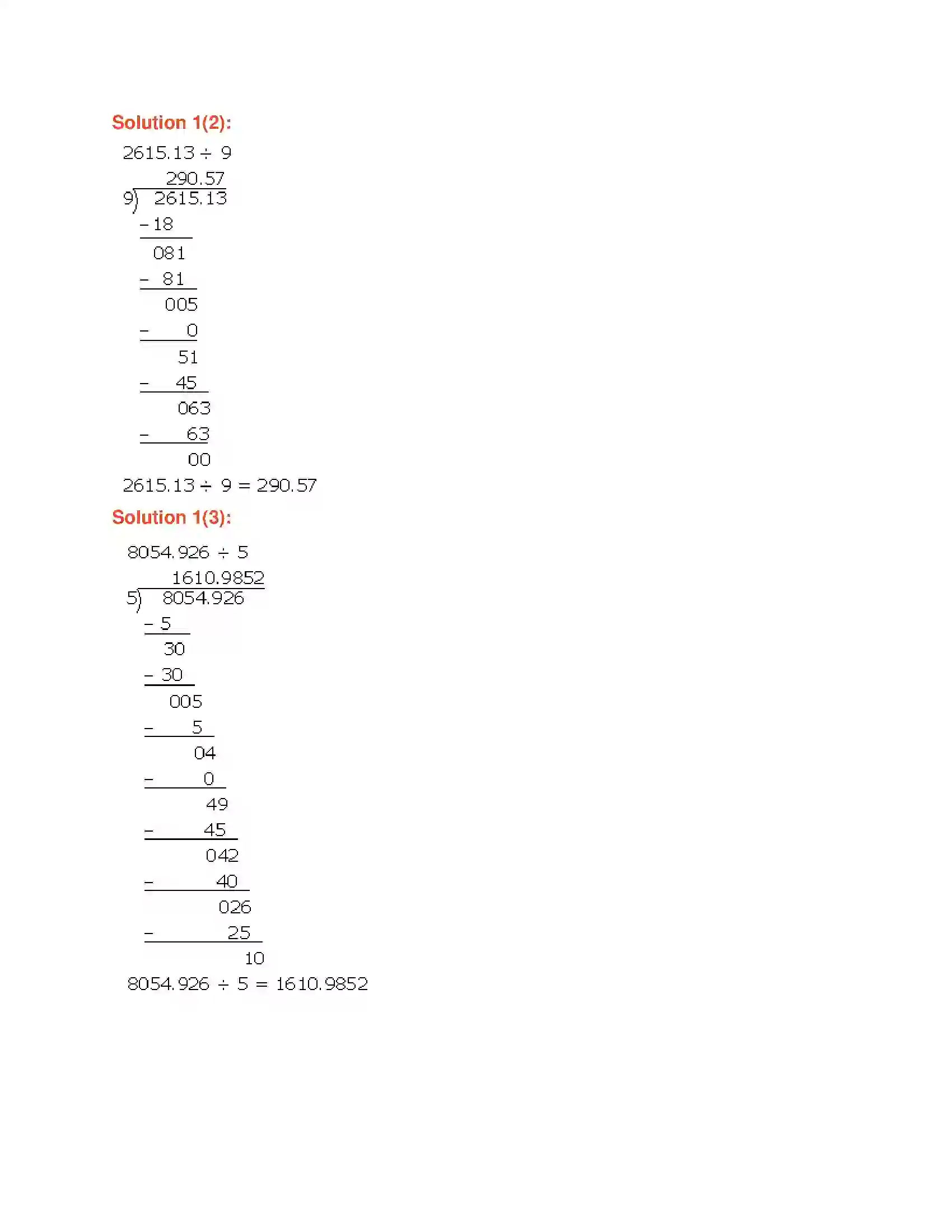 Maharashtra Board Class 6th Mathematics Decimal Fractions-Division Solution 4
