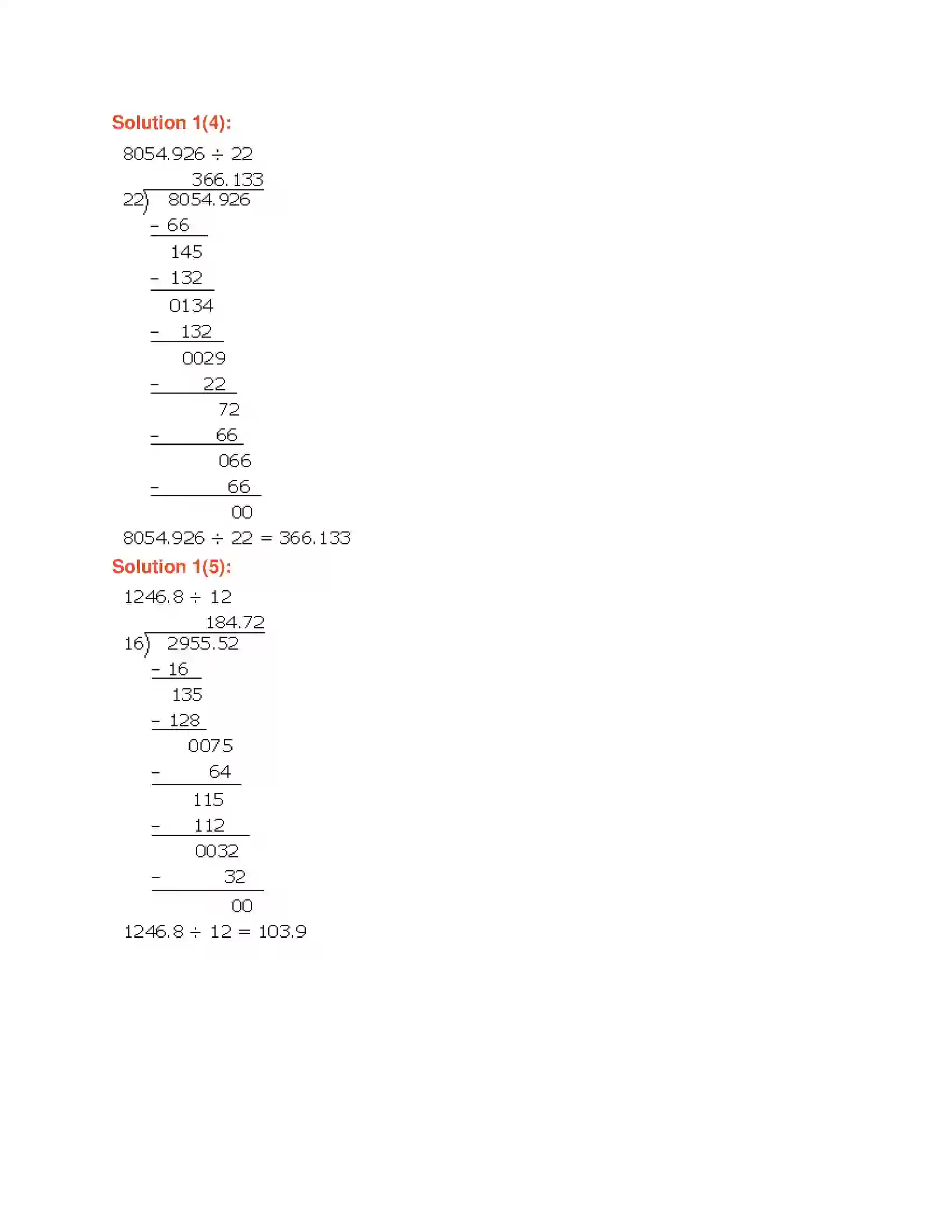 Maharashtra Board Class 6th Mathematics Decimal Fractions-Division Solution 5