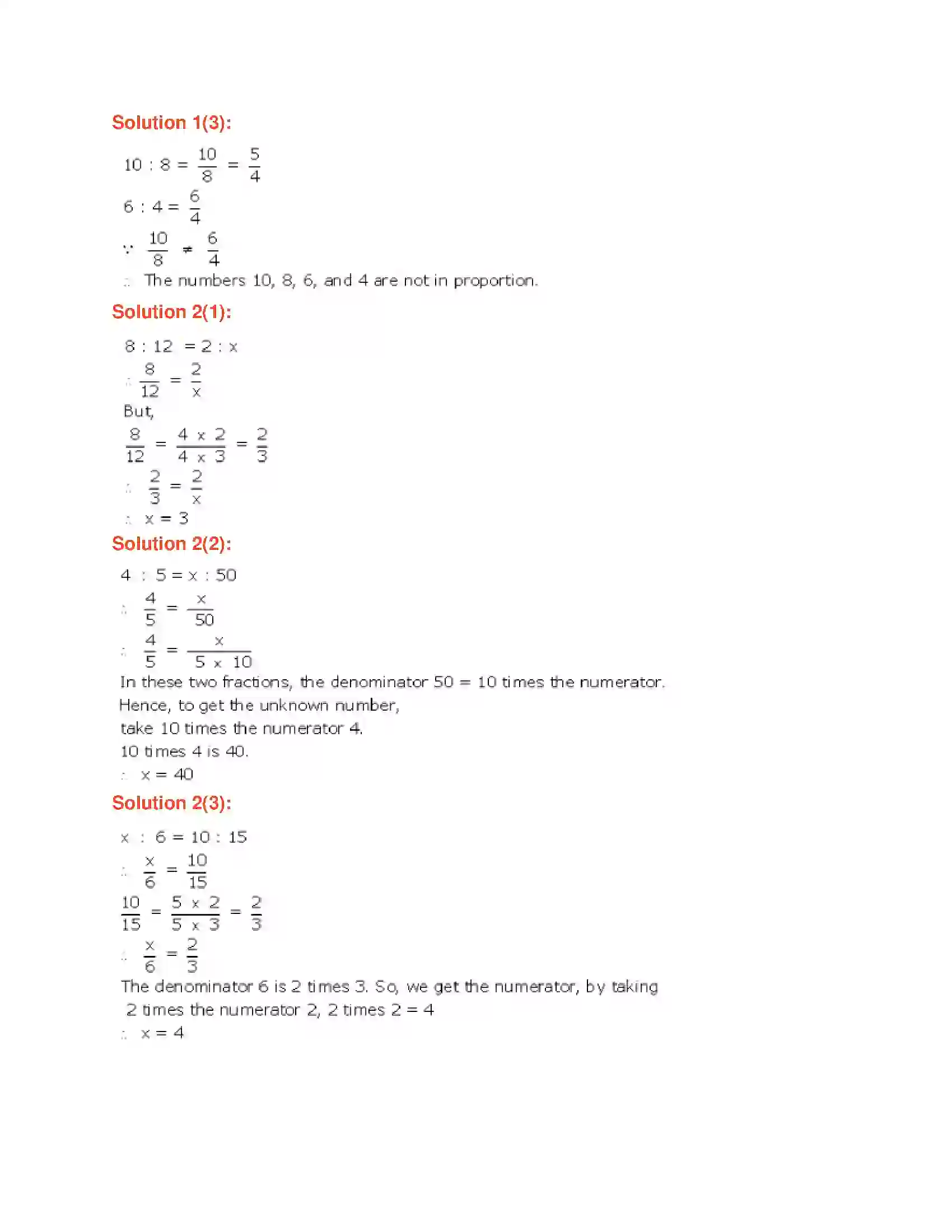 Maharashtra Board Class 6th Mathematics Ratio and Proportion Solution 7