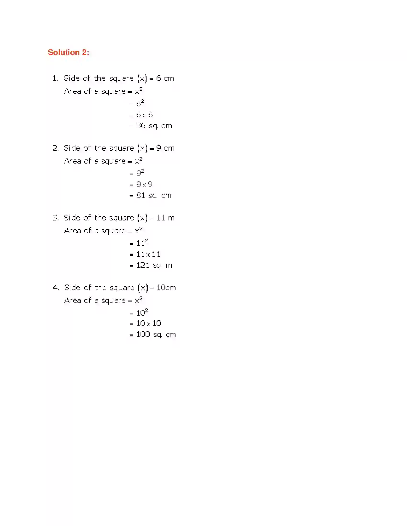 Maharashtra Board Class 6th Mathematics Area Solution 2