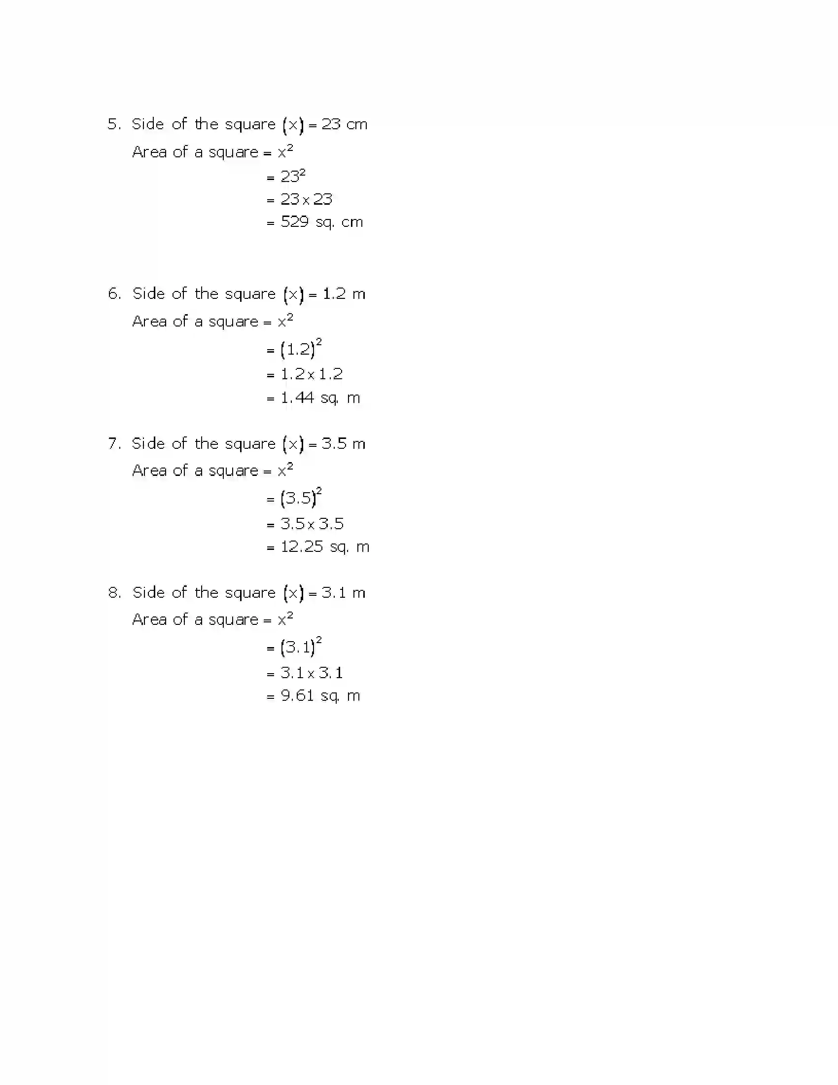 Maharashtra Board Class 6th Mathematics Area Solution 3