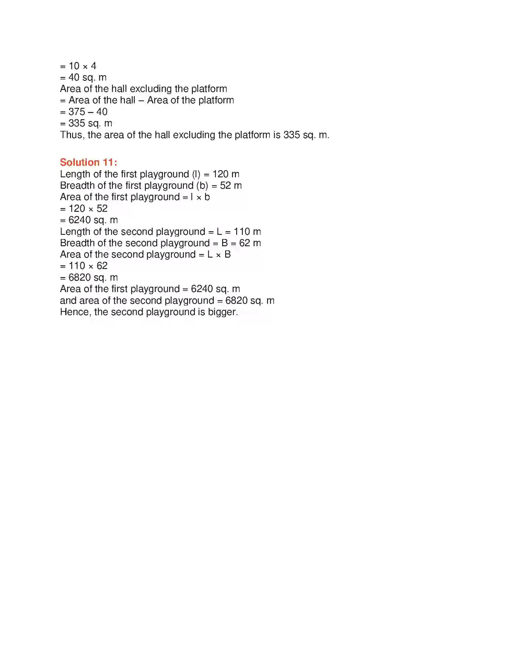 Maharashtra Board Class 6th Mathematics Area Solution 7