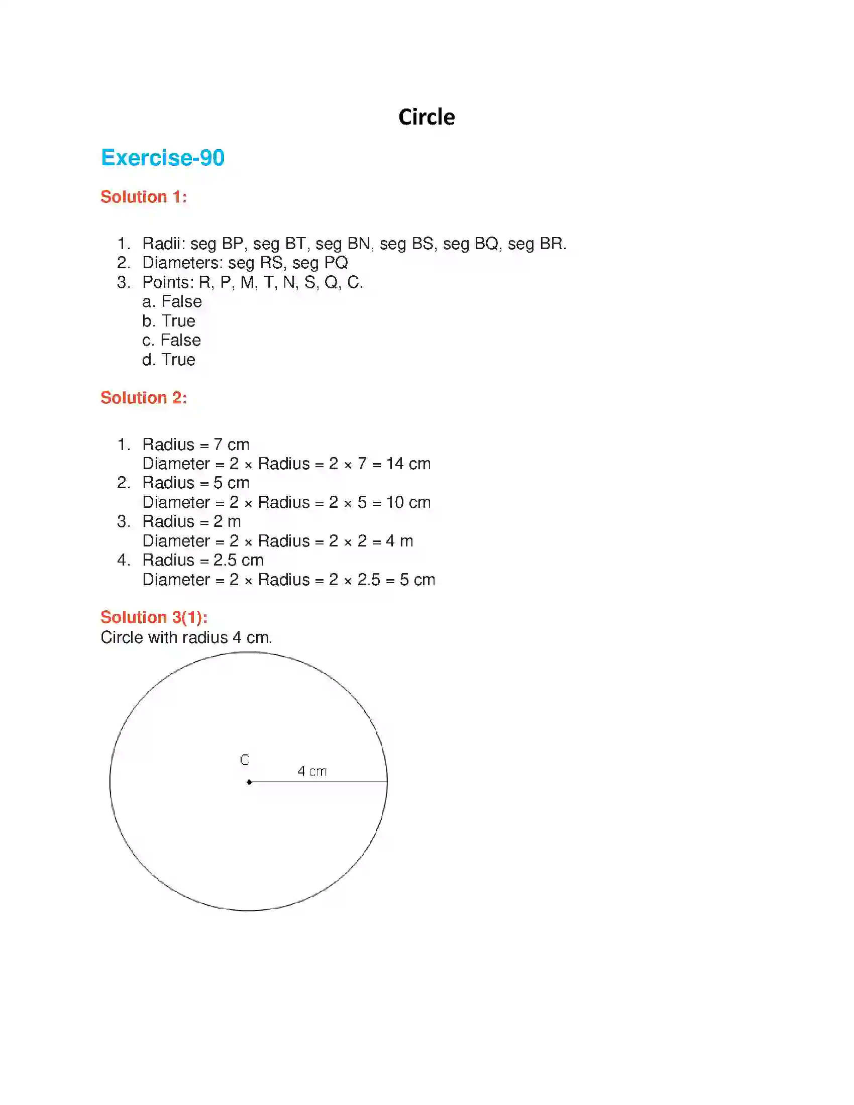 Maharashtra Board Class 6th Mathematics Circle Solution 1