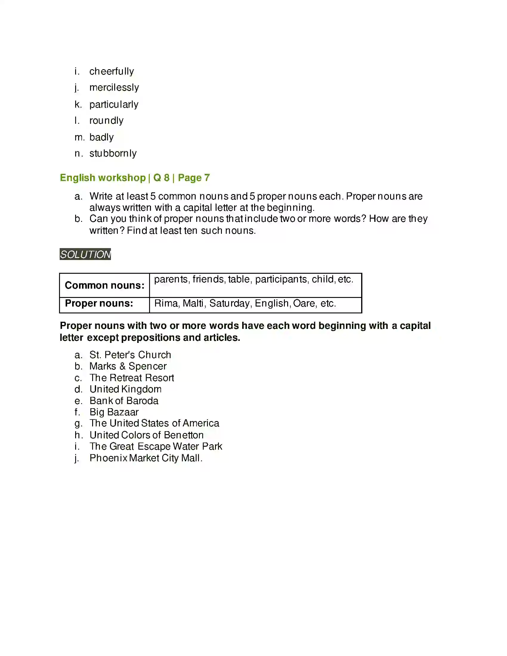 Maharashtra Board Class 7th English Odd One In Solution 4