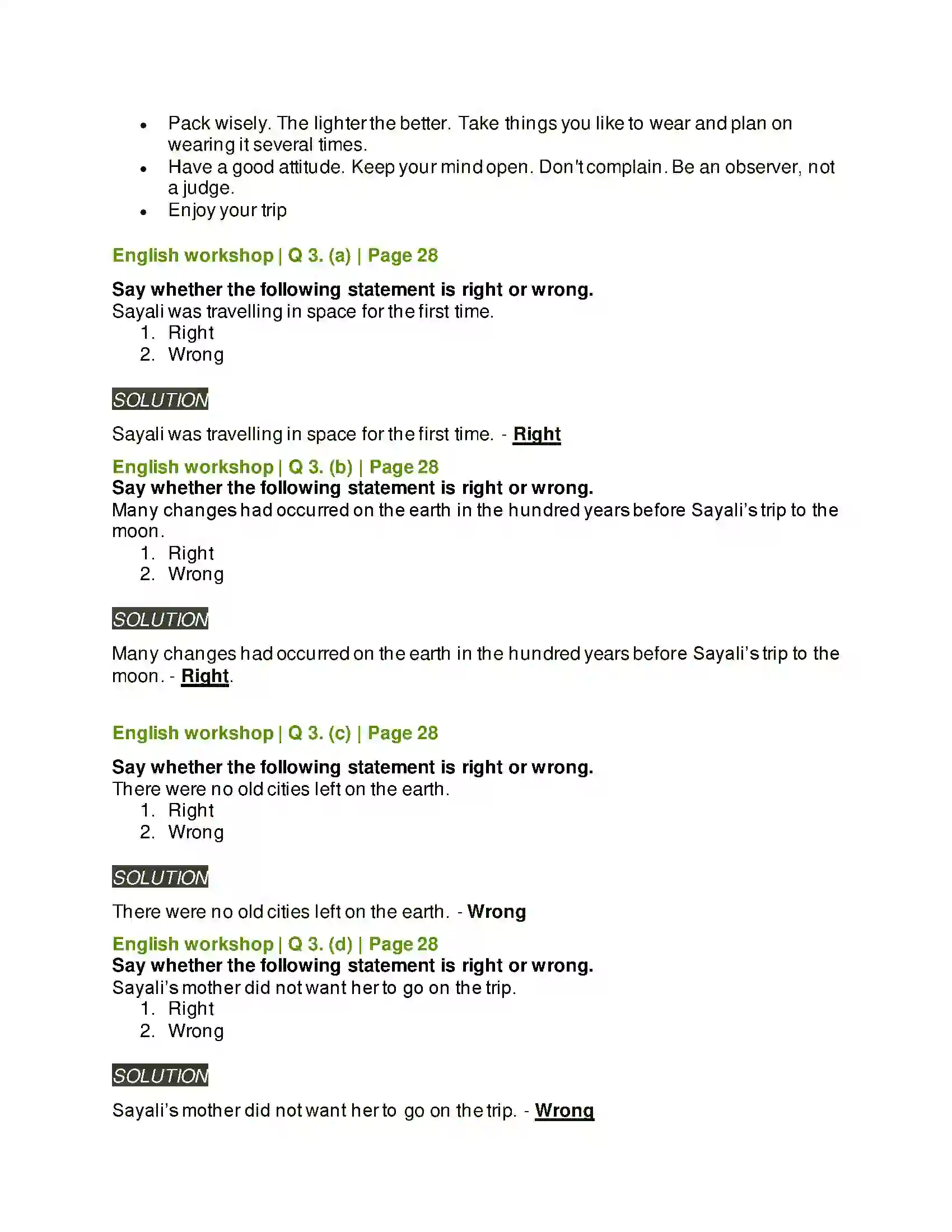 Maharashtra Board Class 7th English The Souvenir Solution 2