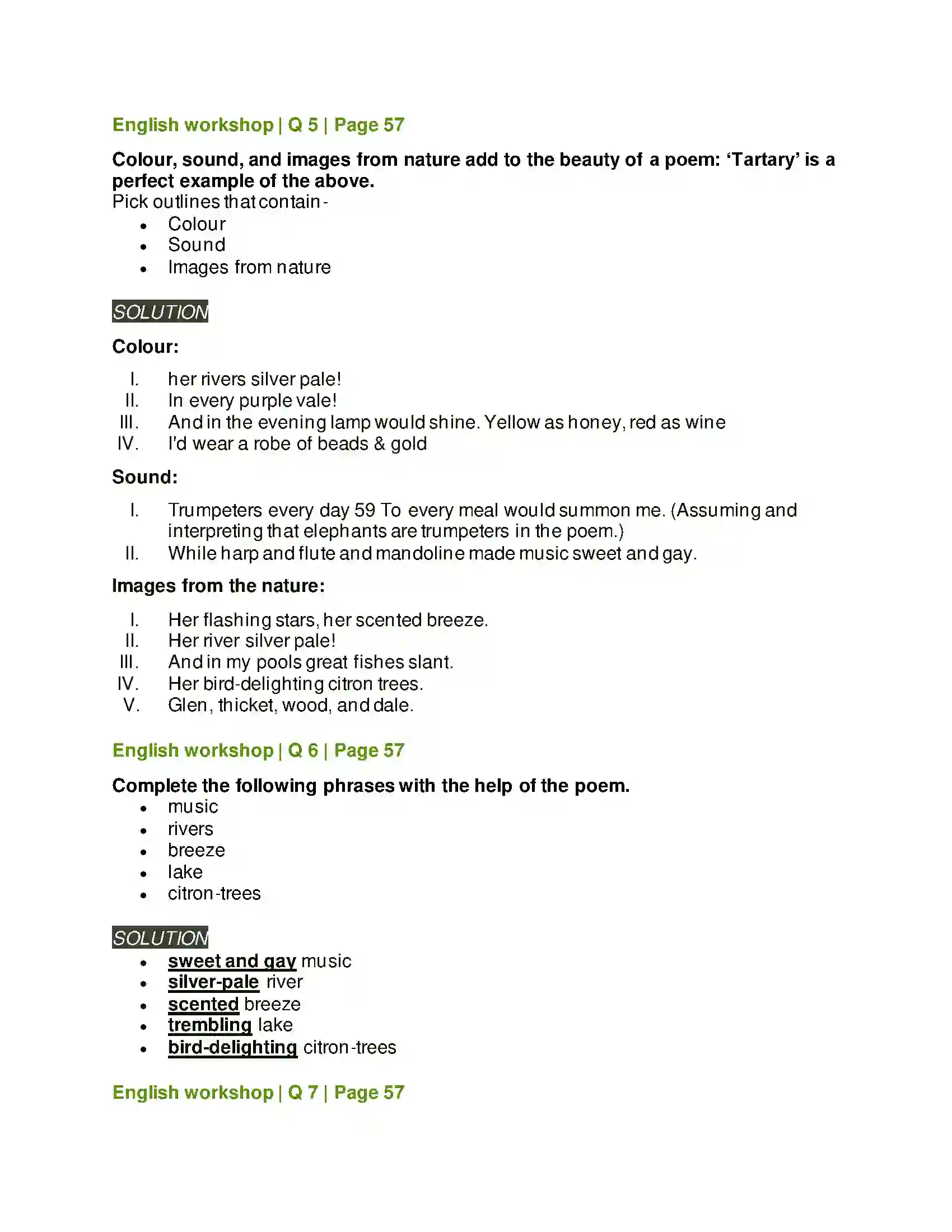 Maharashtra Board Class 7th English Tartary Solution 2