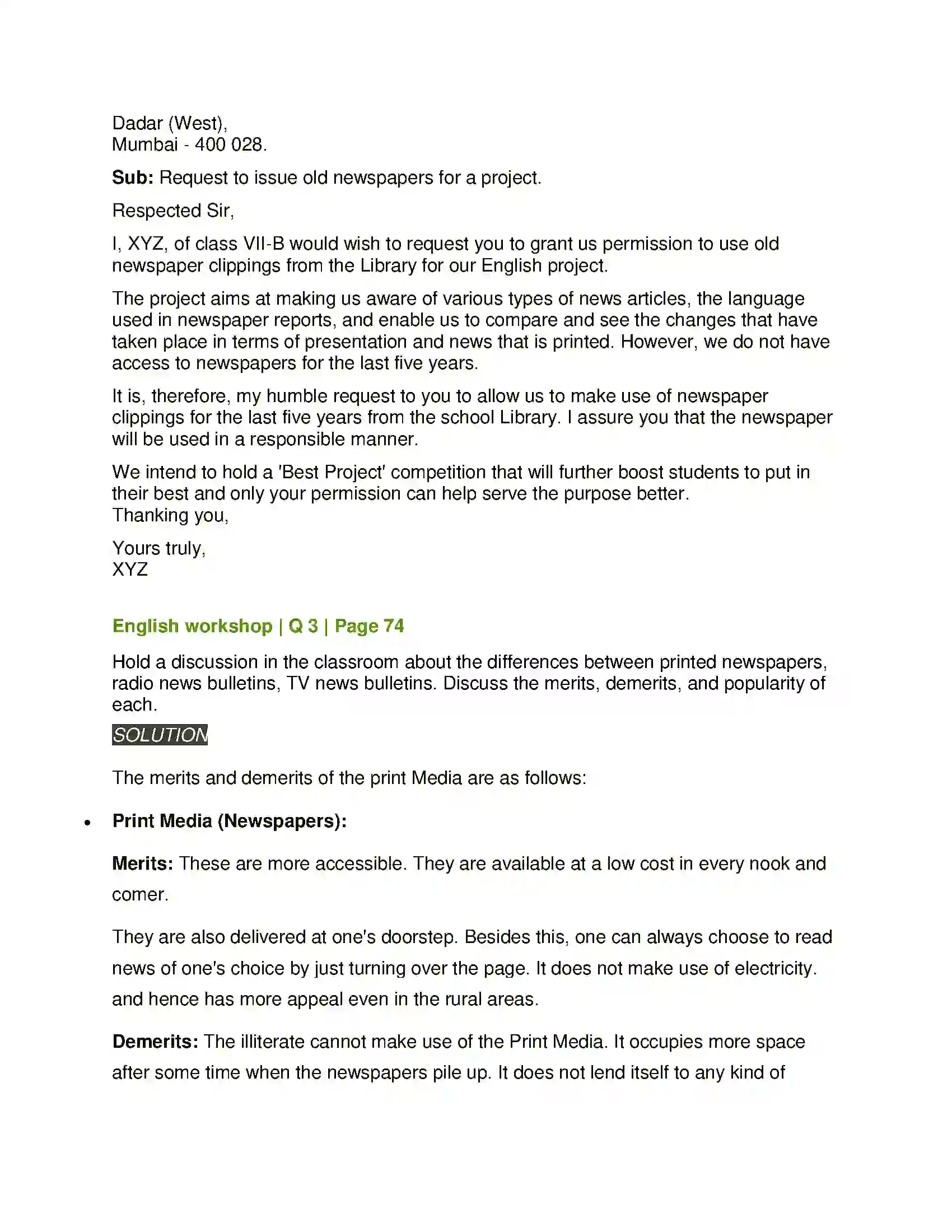 Maharashtra Board Class 7th English News Analysis Solution 3