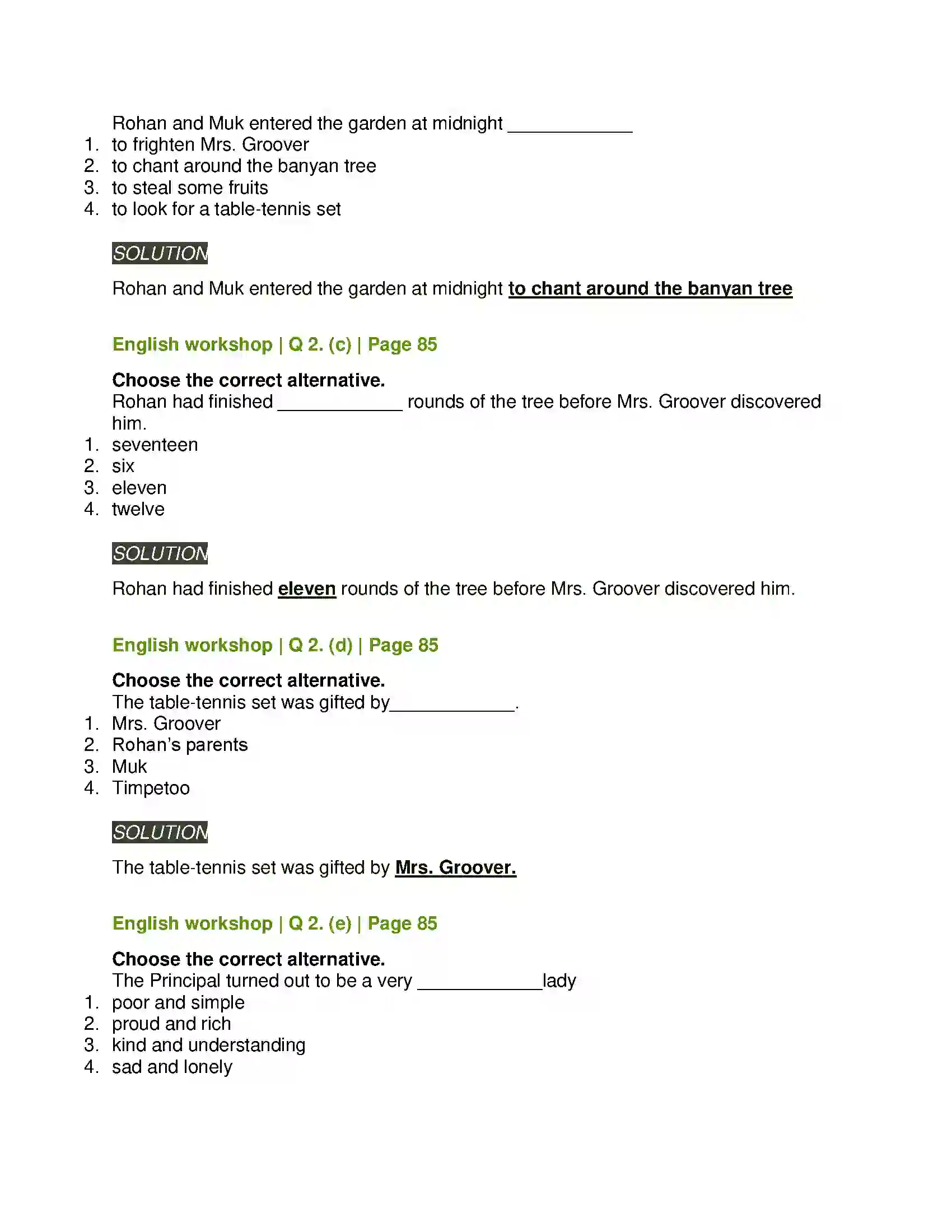 Maharashtra Board Class 7th English Unke Munke Timpetoo Solution 2