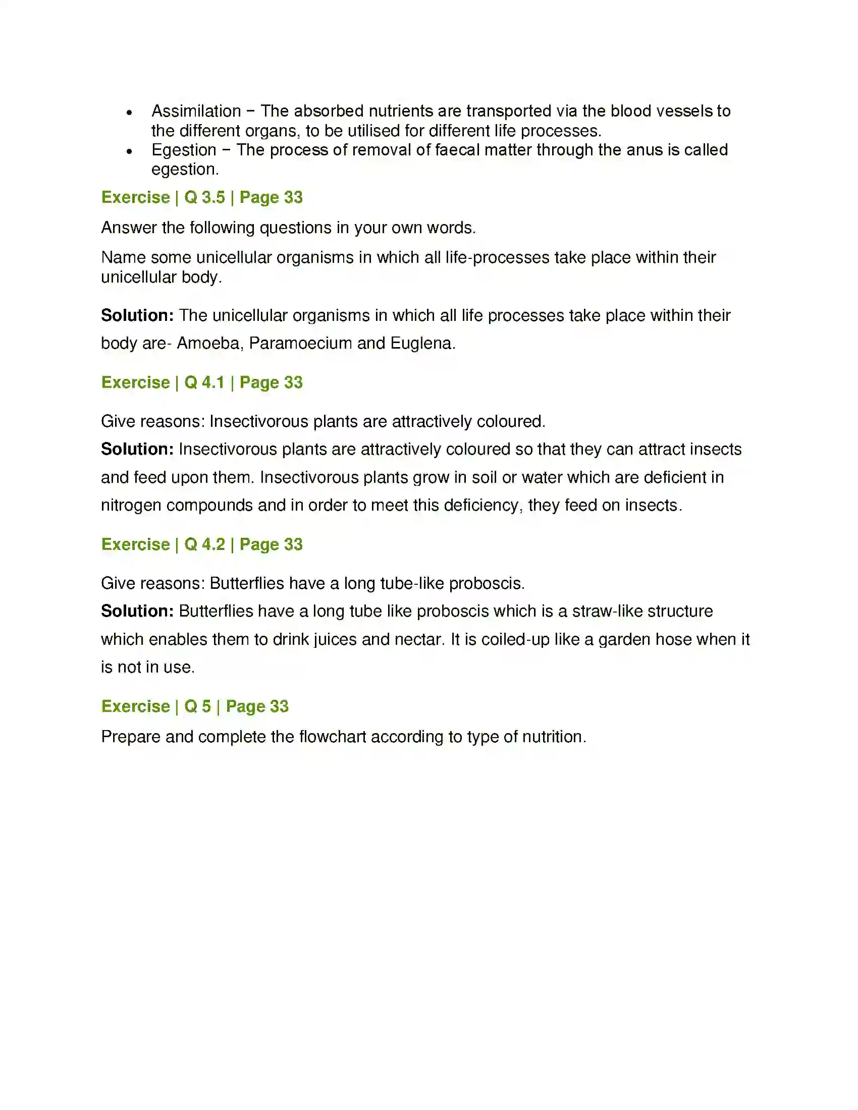 Maharashtra Board Class 7th General Science Nutrition in Living Organisms Solution 7