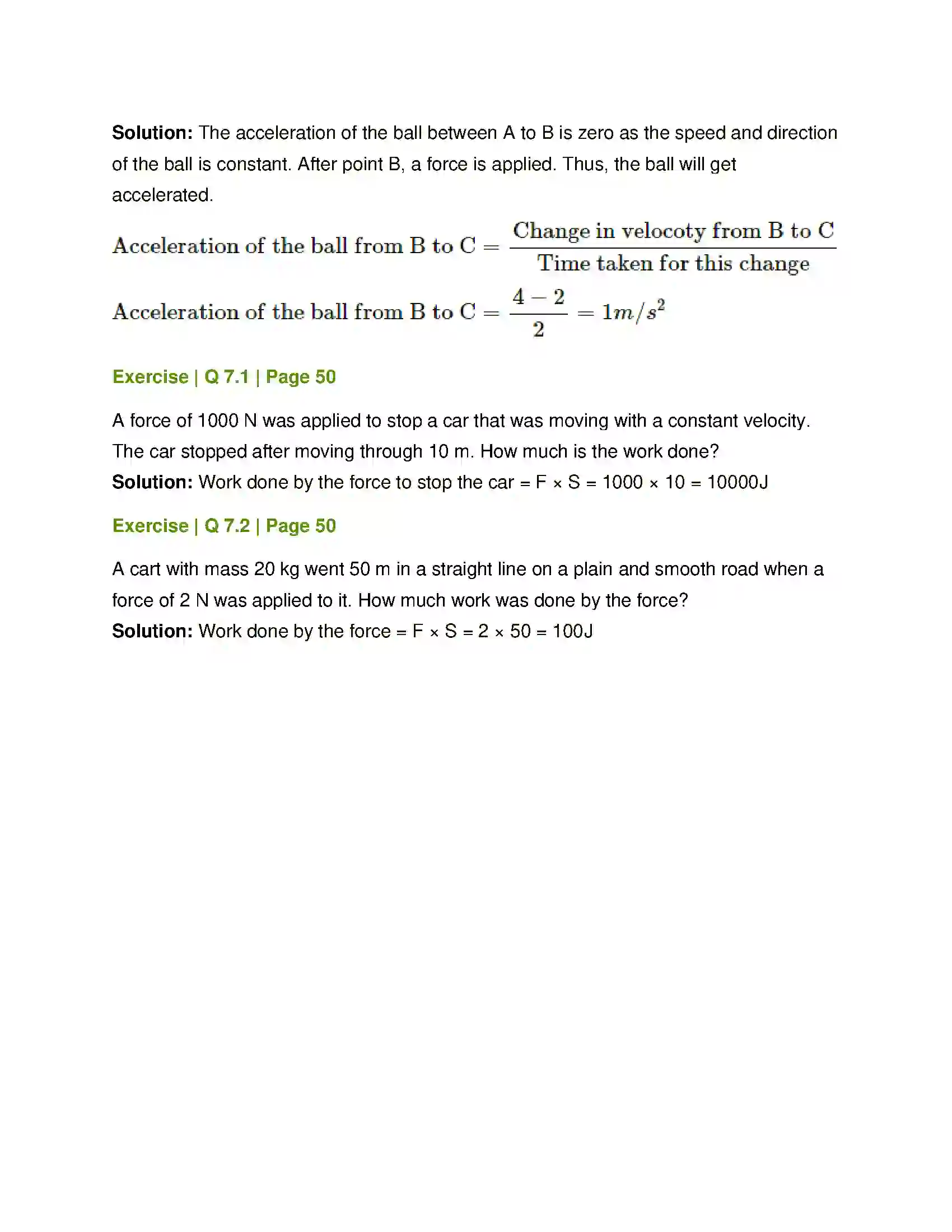 Maharashtra Board Class 7th General Science Motion, Force and Work Solution 6