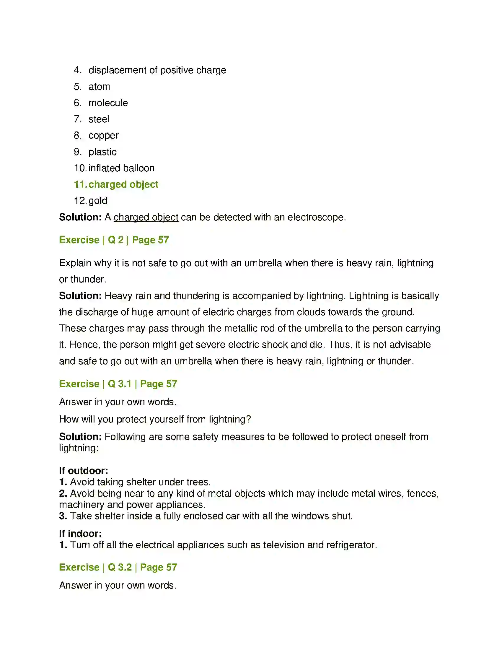 Maharashtra Board Class 7th General Science Static Electricity Solution 4
