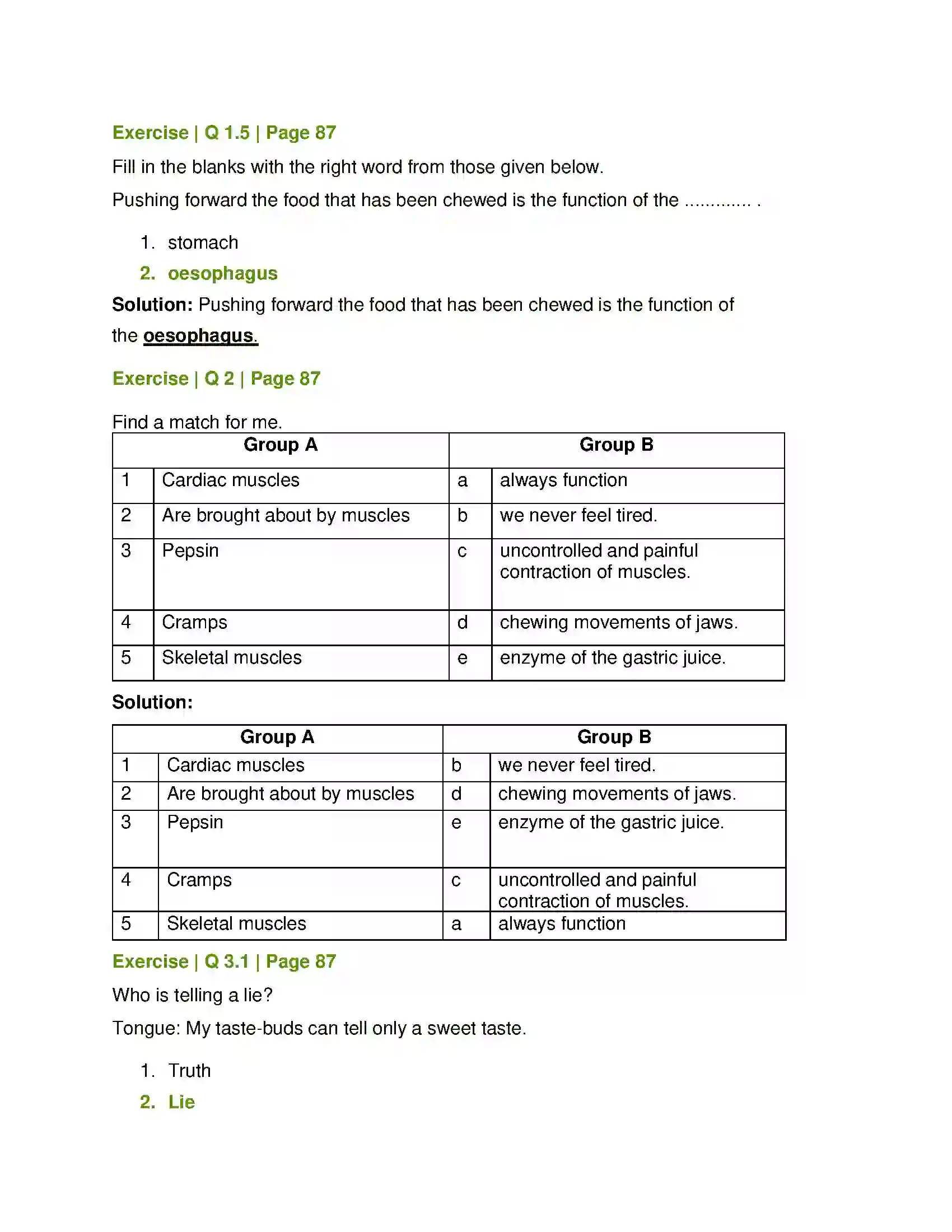 Maharashtra Board Class 7th General Science The Muscular System & Digestive System in Human Beings Solution 2