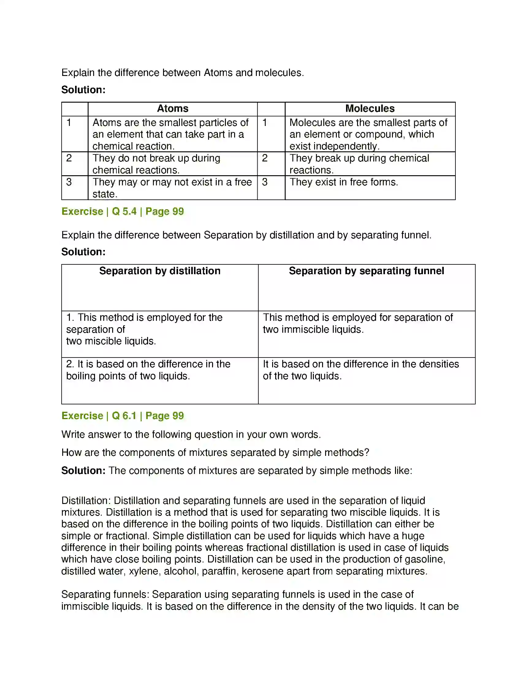 Maharashtra Board Class 7th General Science Elements, Compounds and Mixtures Solution 6