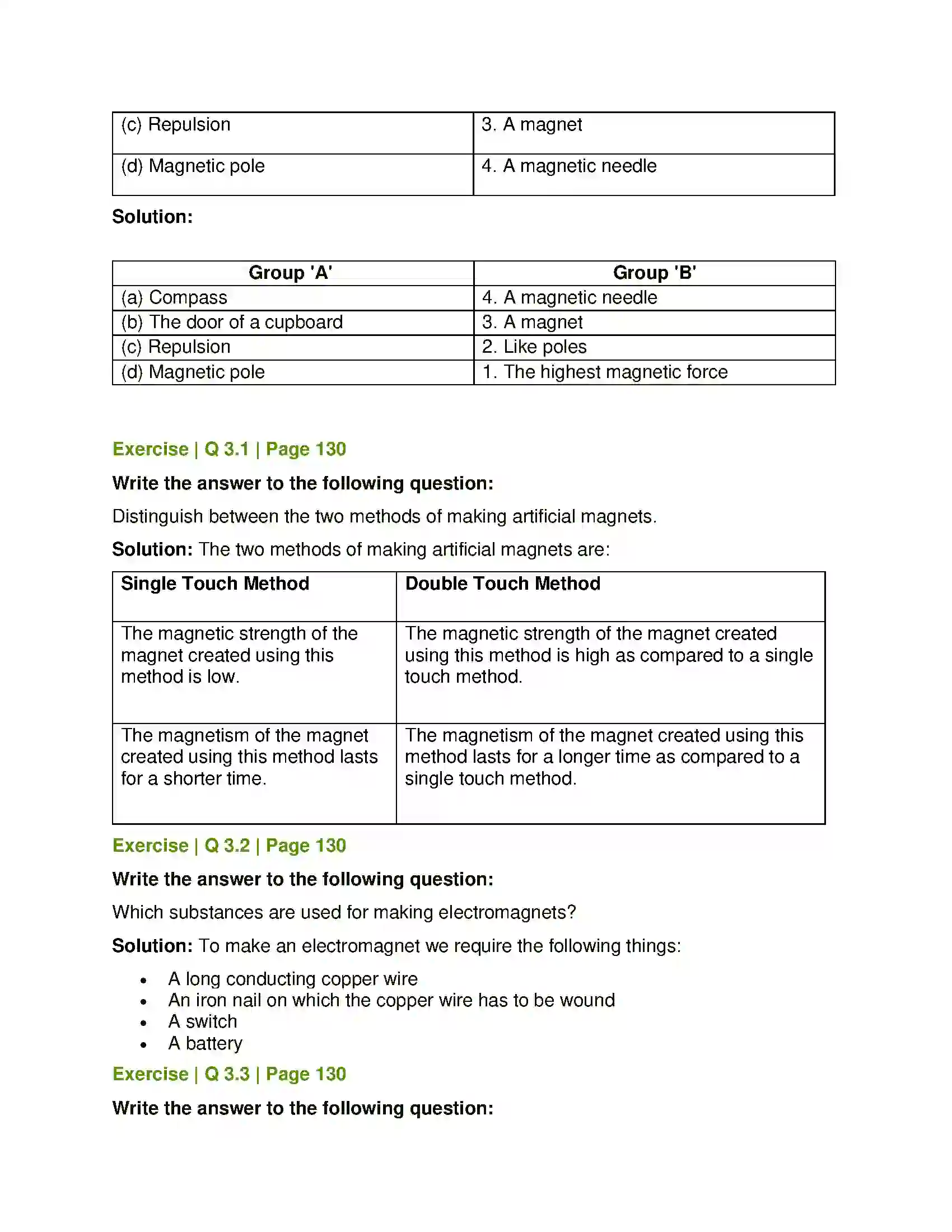 Maharashtra Board Class 7th General Science Properties of a Magnetic Field Solution 2