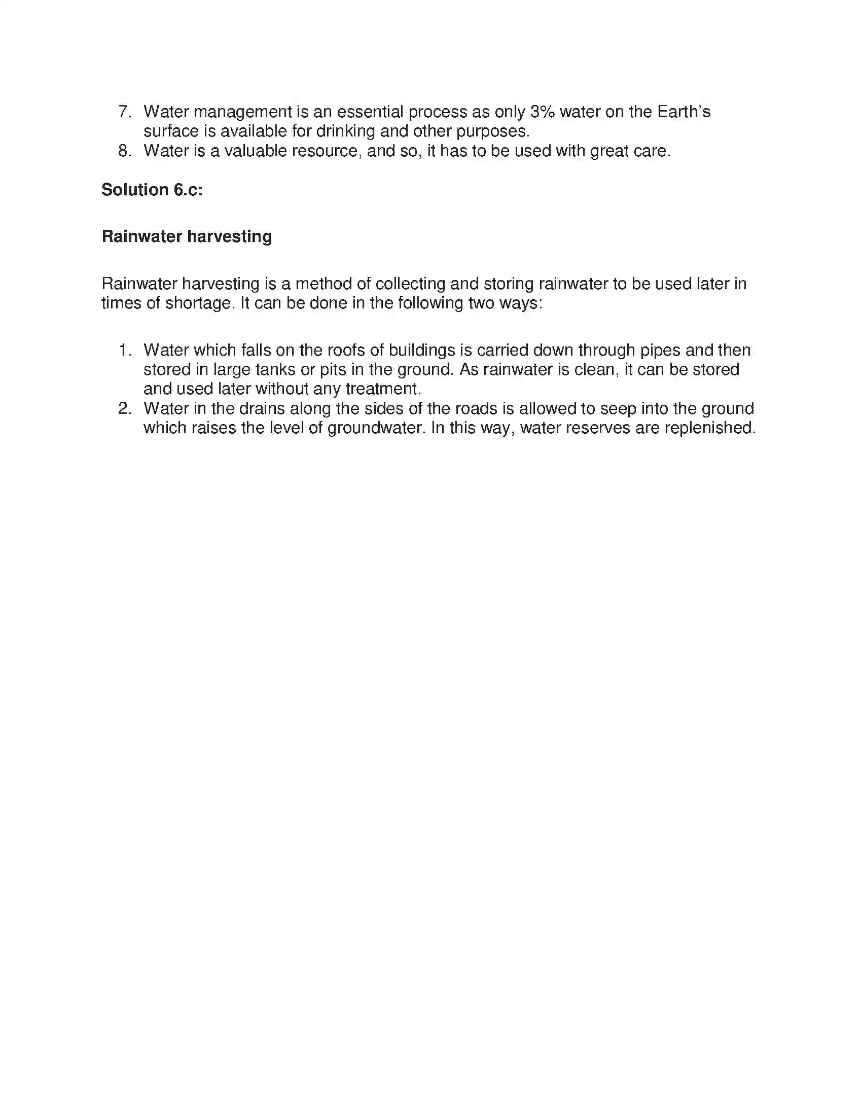 Maharashtra Board Class 7th General Science Water - A Natural Resource Solution 4