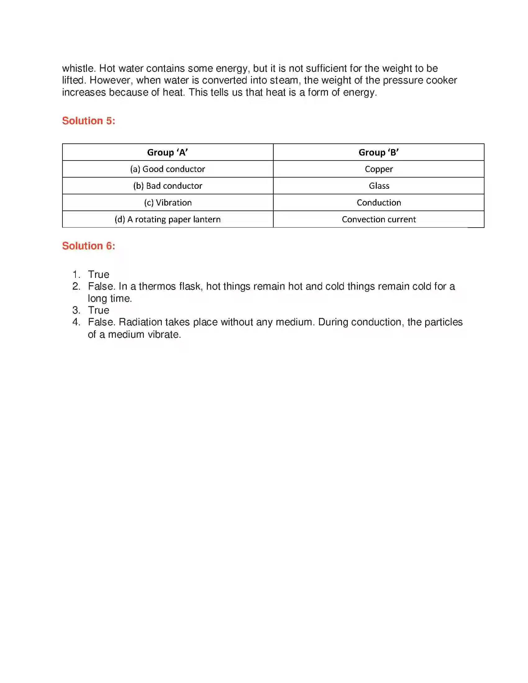 Maharashtra Board Class 7th General Science Transmission of Heat Solution 2