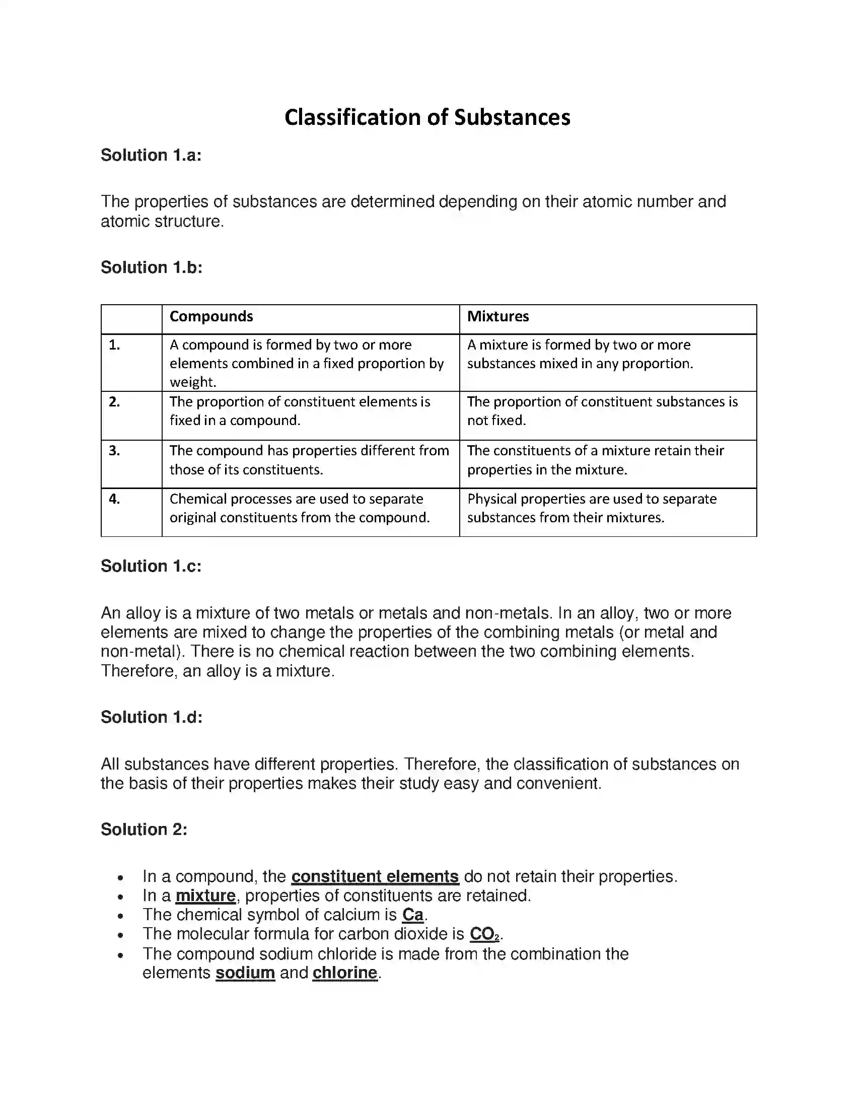 Maharashtra Board Class 7th General Science Classification of Substances Solution 1