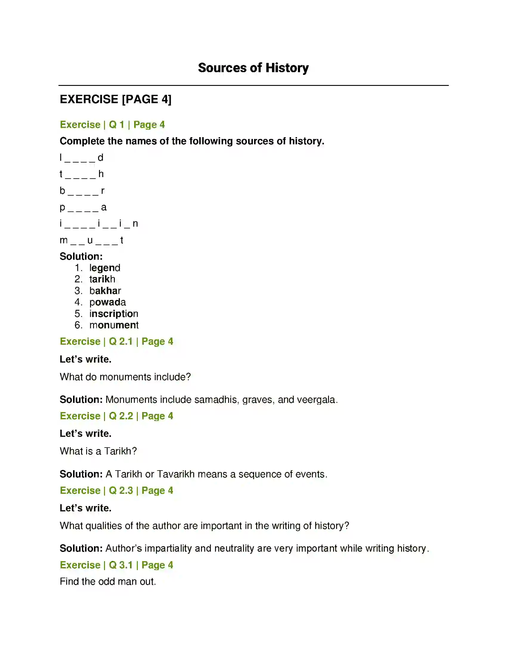 Maharashtra Board Class 7th History and Civics Sources of History Solution 1