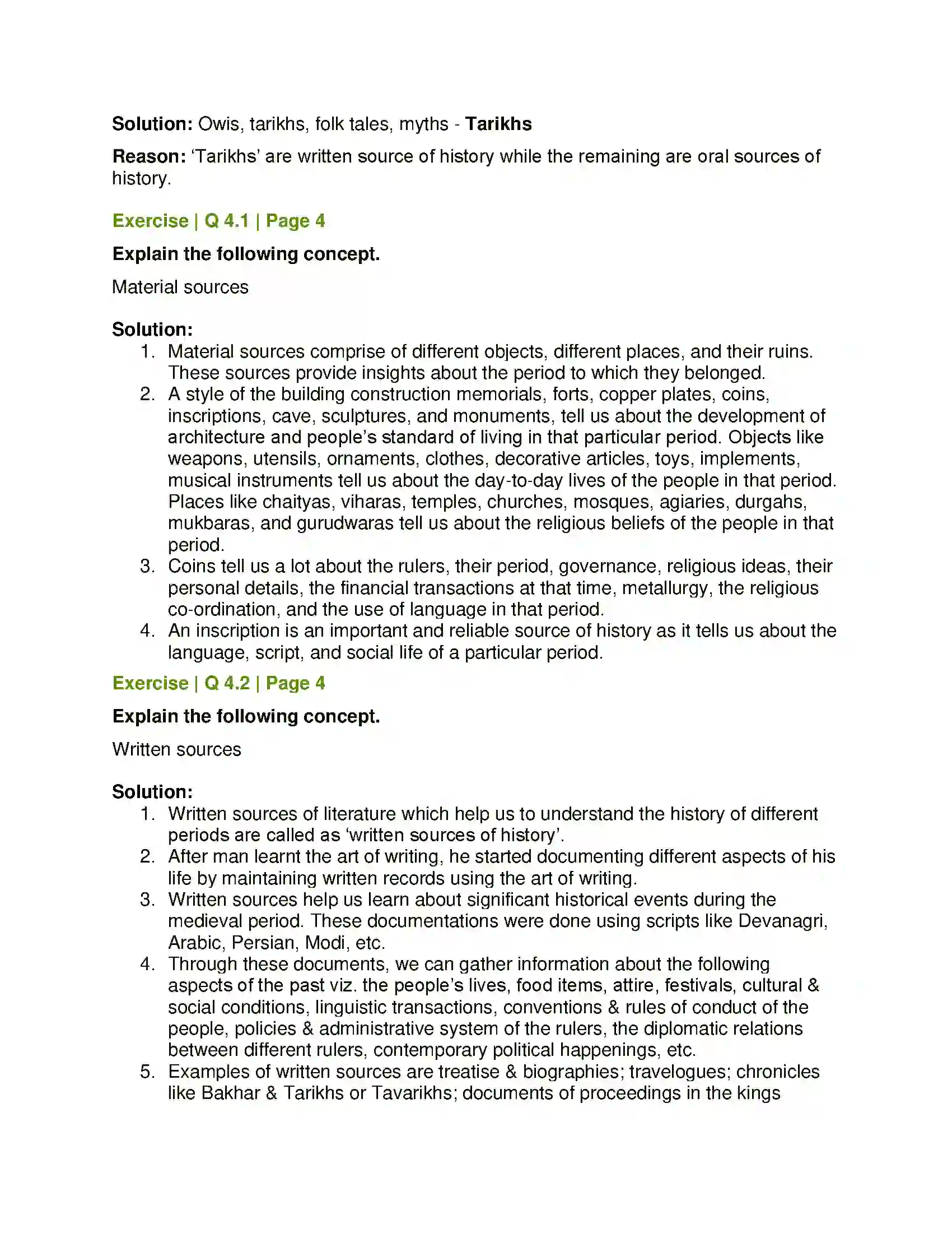 Maharashtra Board Class 7th History and Civics Sources of History Solution 3