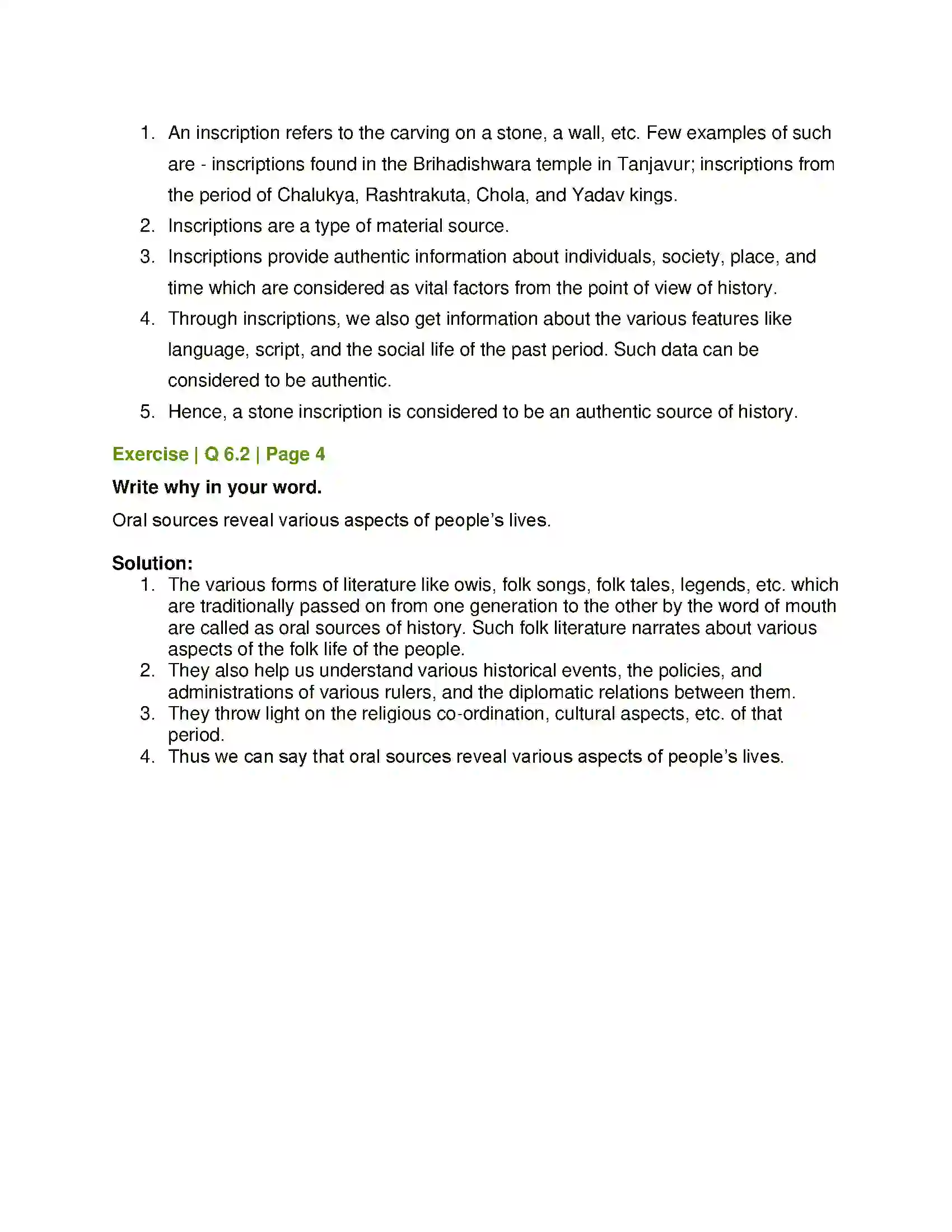Maharashtra Board Class 7th History and Civics Sources of History Solution 5