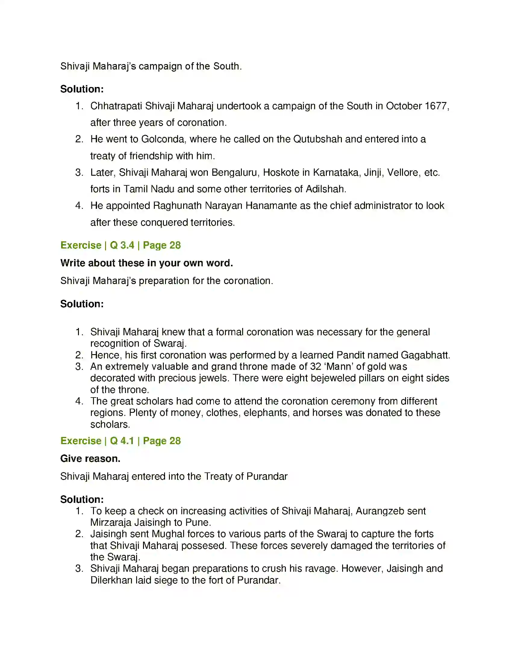 Maharashtra Board Class 7th History and Civics The Foundation of the Swaraj Solution 3