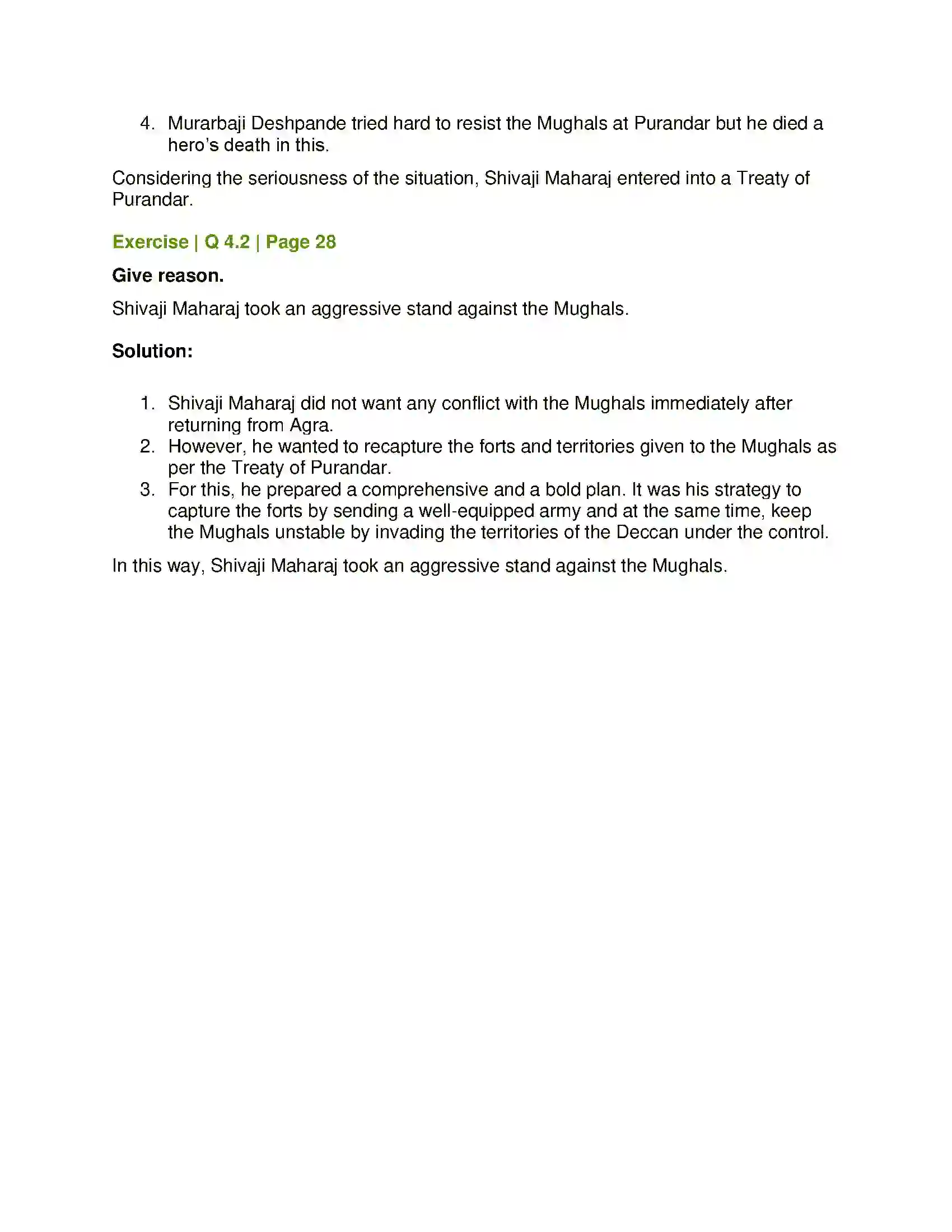 Maharashtra Board Class 7th History and Civics The Foundation of the Swaraj Solution 4