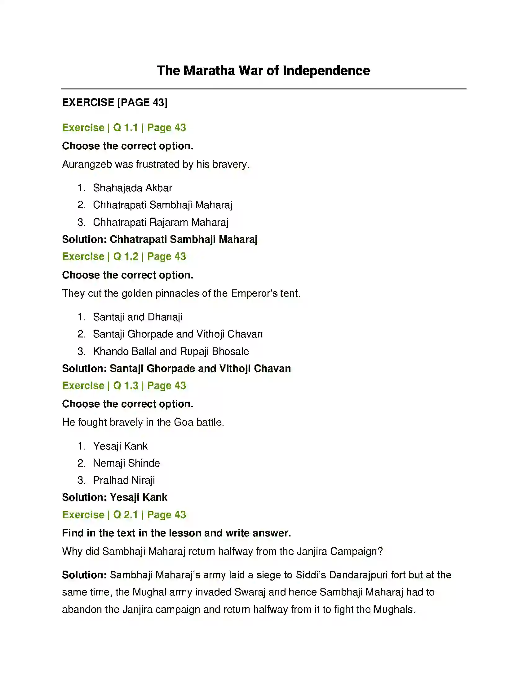 Maharashtra Board Class 7th History and Civics An Ideal Ruler Solution 1