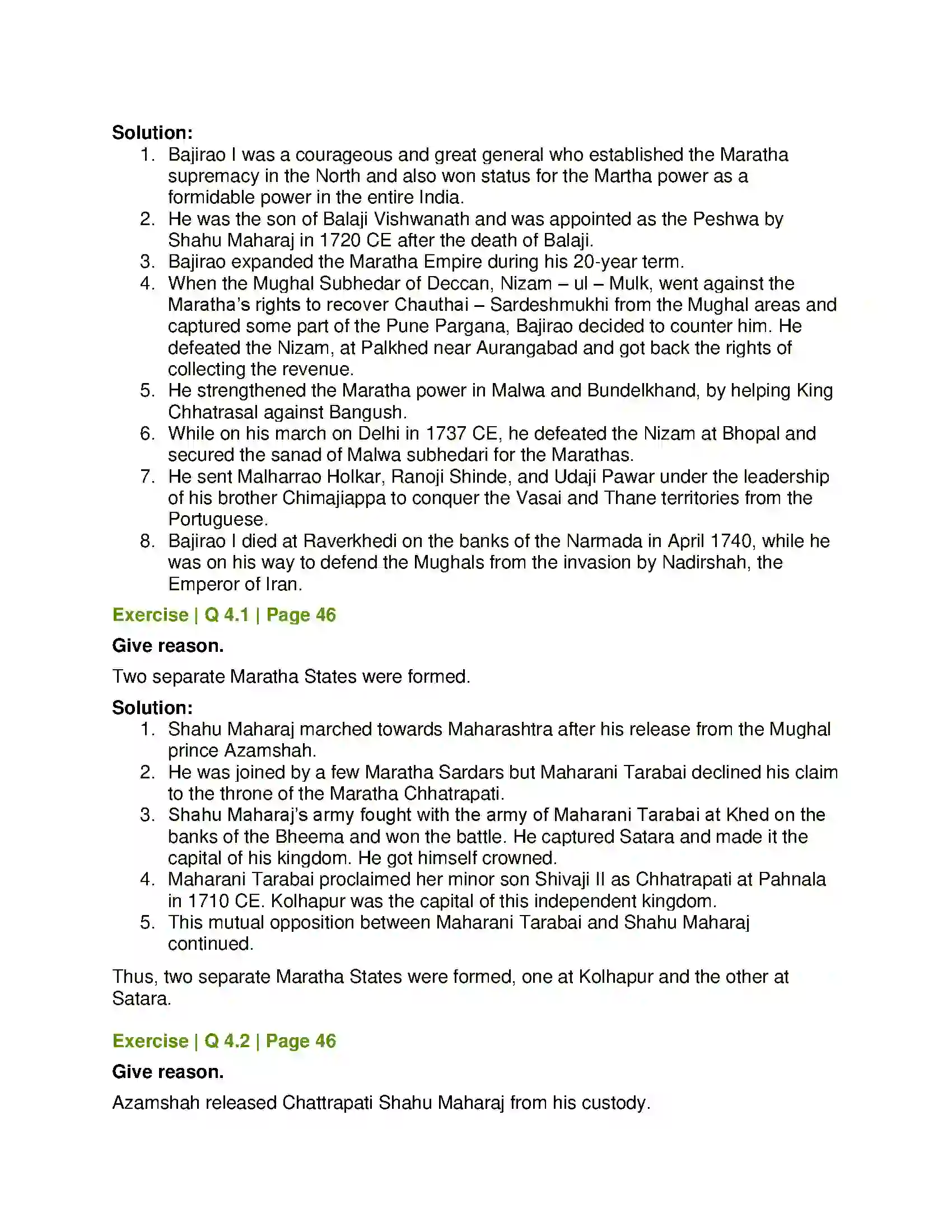 Maharashtra Board Class 7th History and Civics The Maratha War of Independence Solution 3
