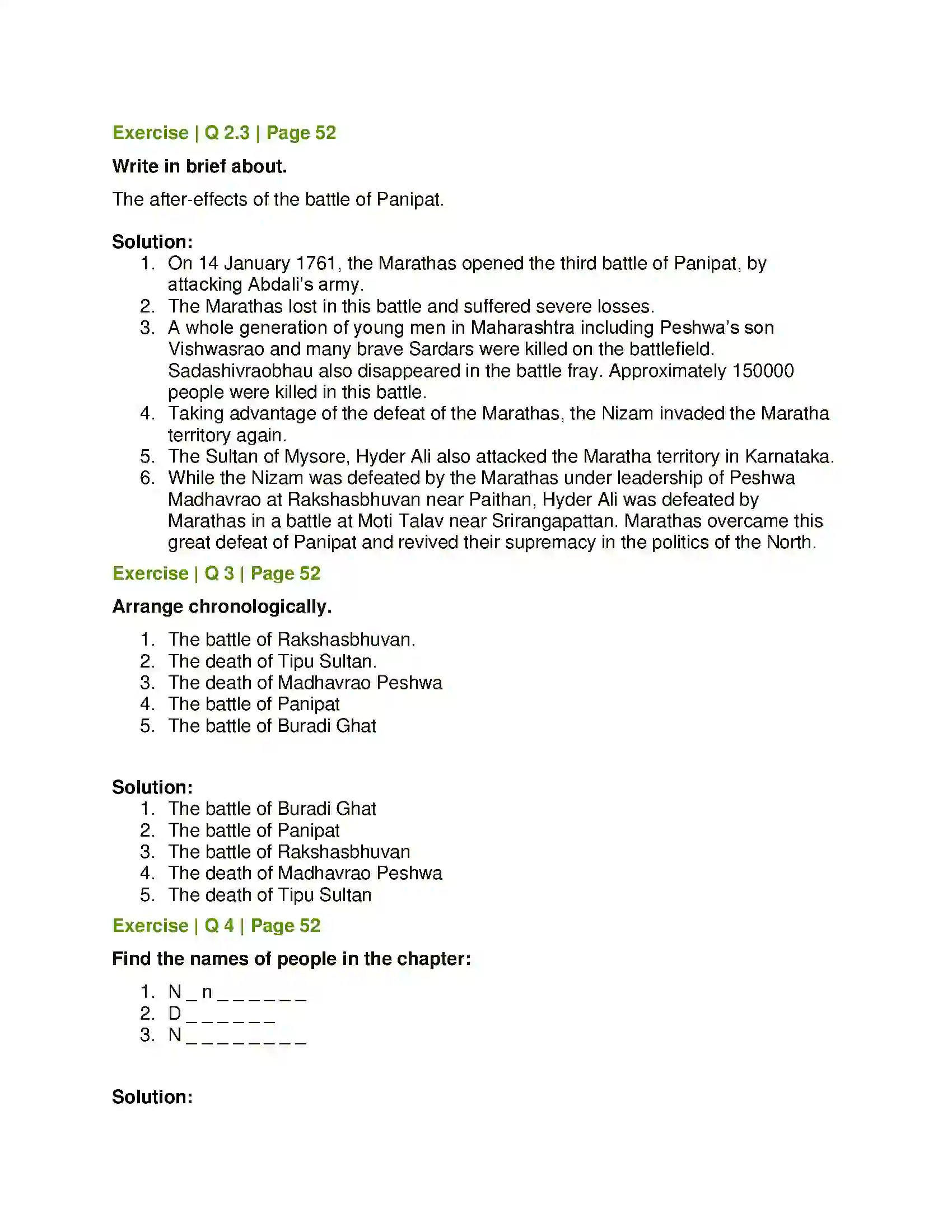 Maharashtra Board Class 7th History and Civics The Expansion of the Maratha Power Solution 3