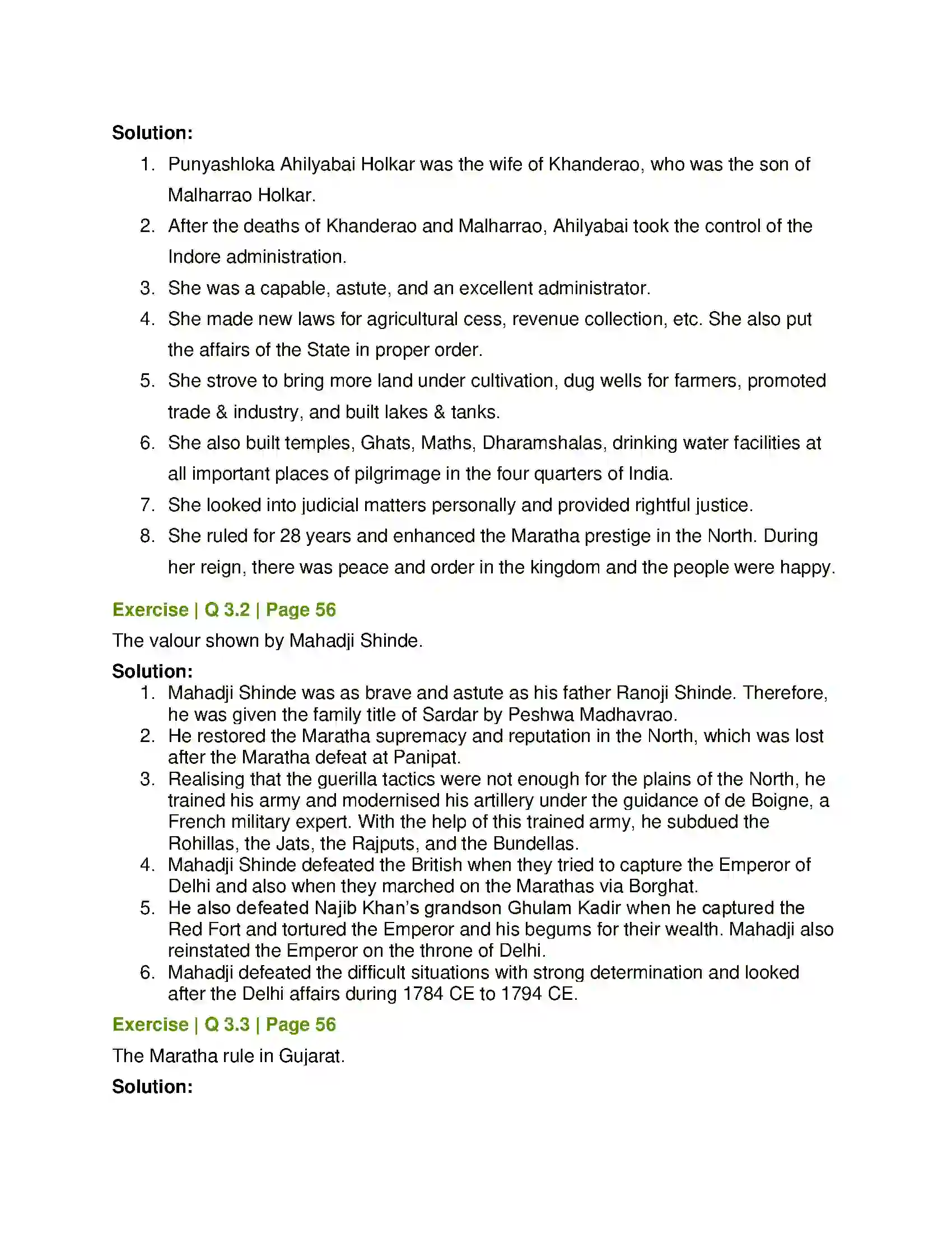Maharashtra Board Class 7th History and Civics Marathas - The Protectors of the Nation Solution 2