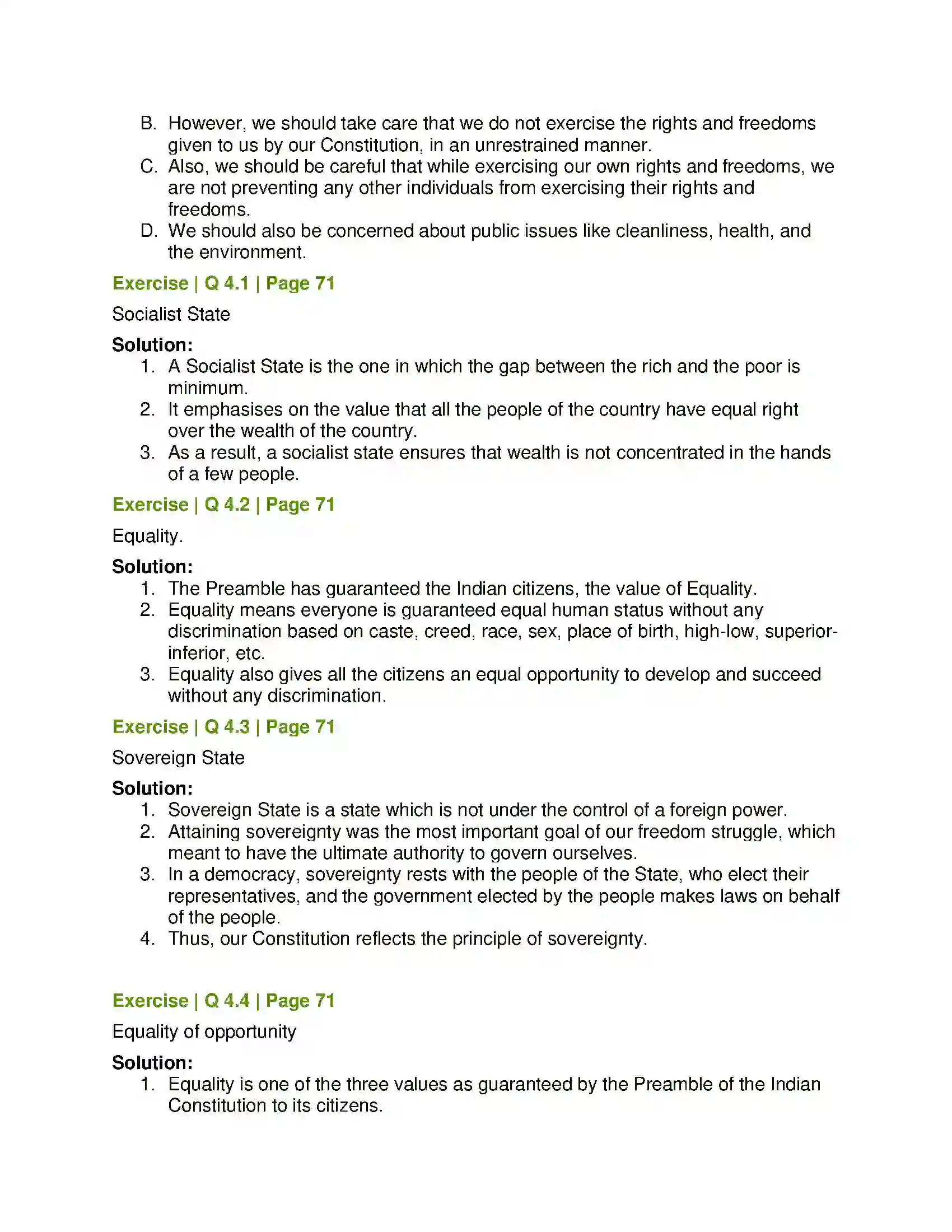 Maharashtra Board Class 7th History and Civics Preamble to the Constitution Solution 3