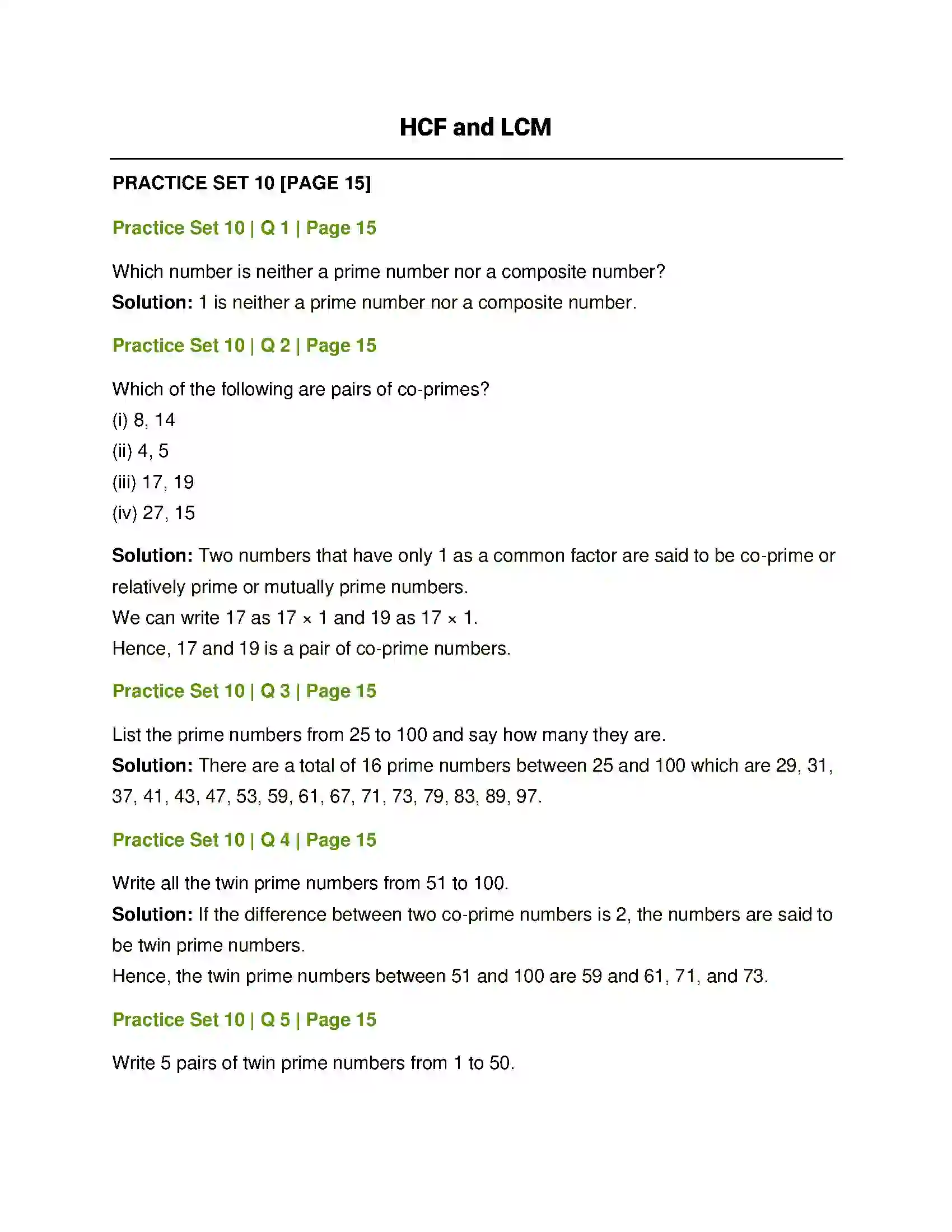 Maharashtra Board Class 7th Mathematics HCF and LCM Solution 1