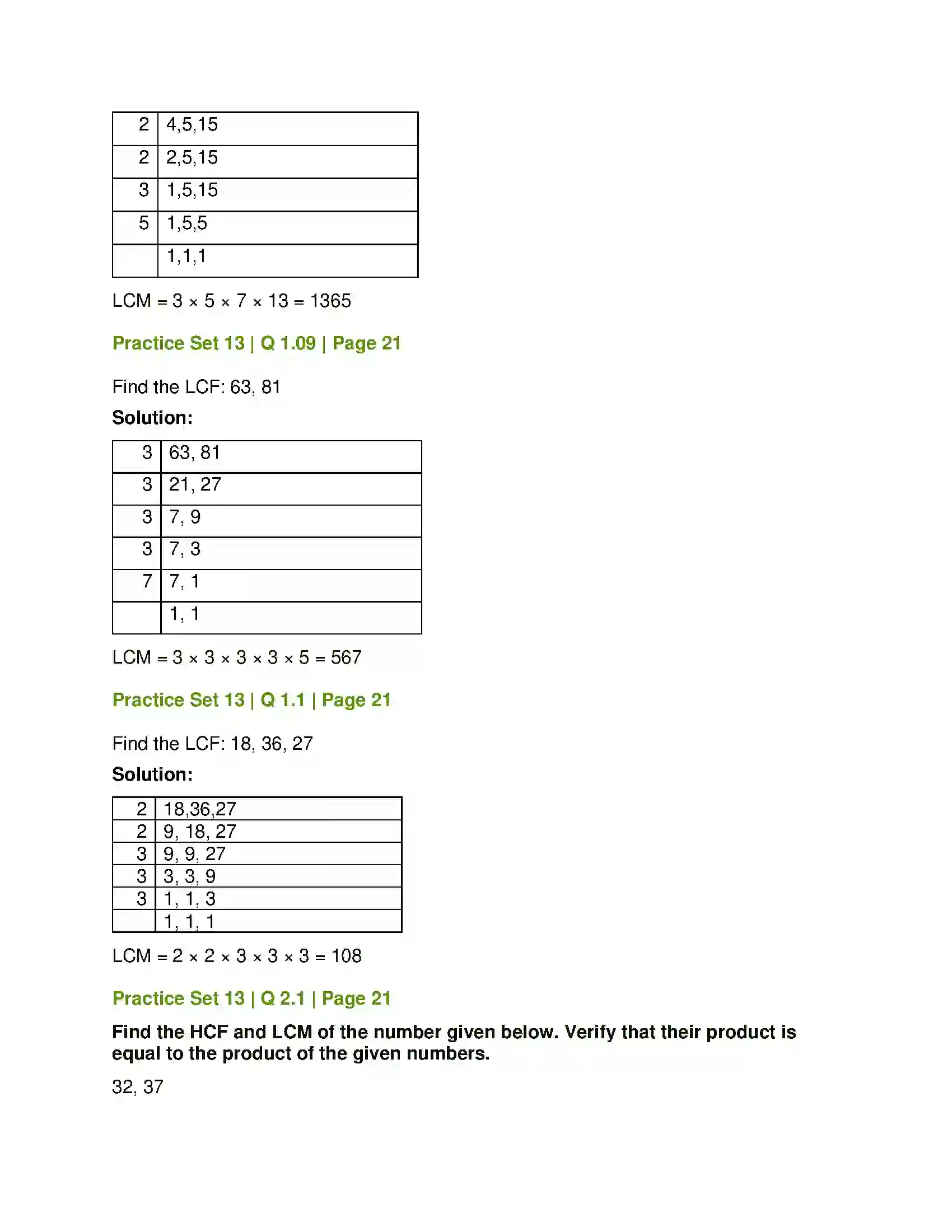 Maharashtra Board Class 7th Mathematics HCF and LCM Solution 11