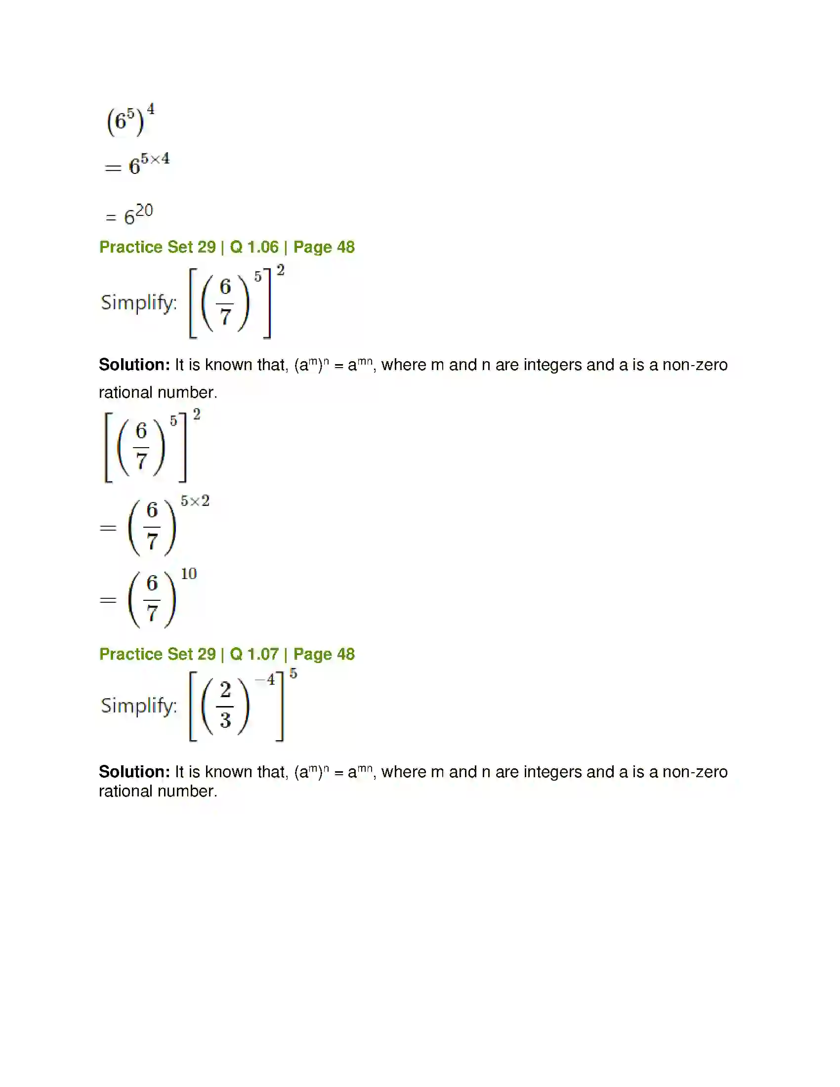 Maharashtra Board Class 7th Mathematics Indices Solution 10