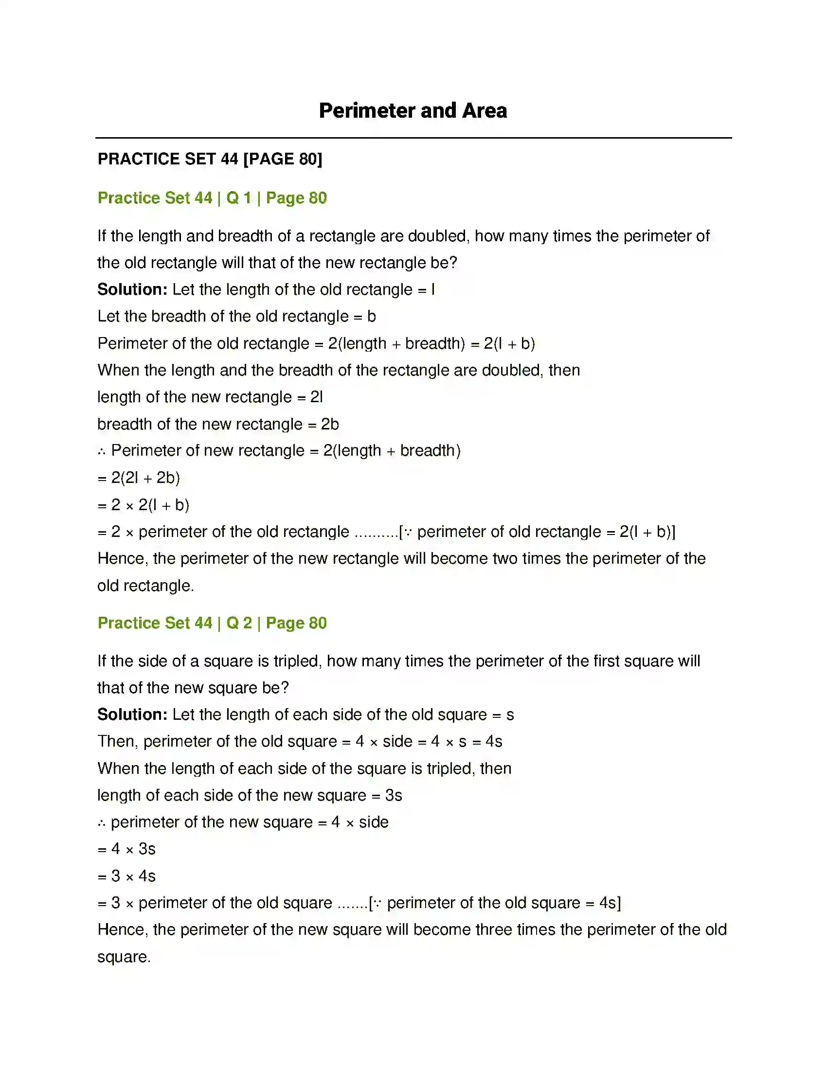 Maharashtra Board Class 7th Mathematics Perimeter and Area Solution 1