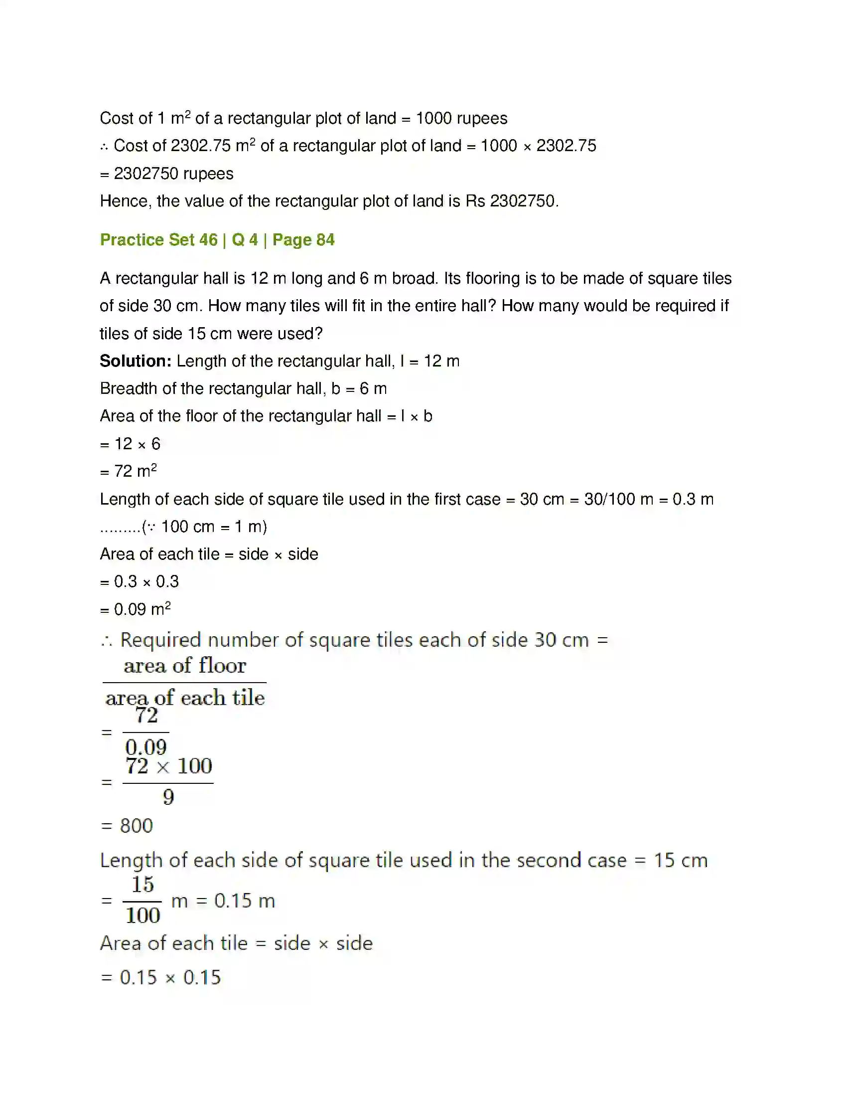 Maharashtra Board Class 7th Mathematics Perimeter and Area Solution 6
