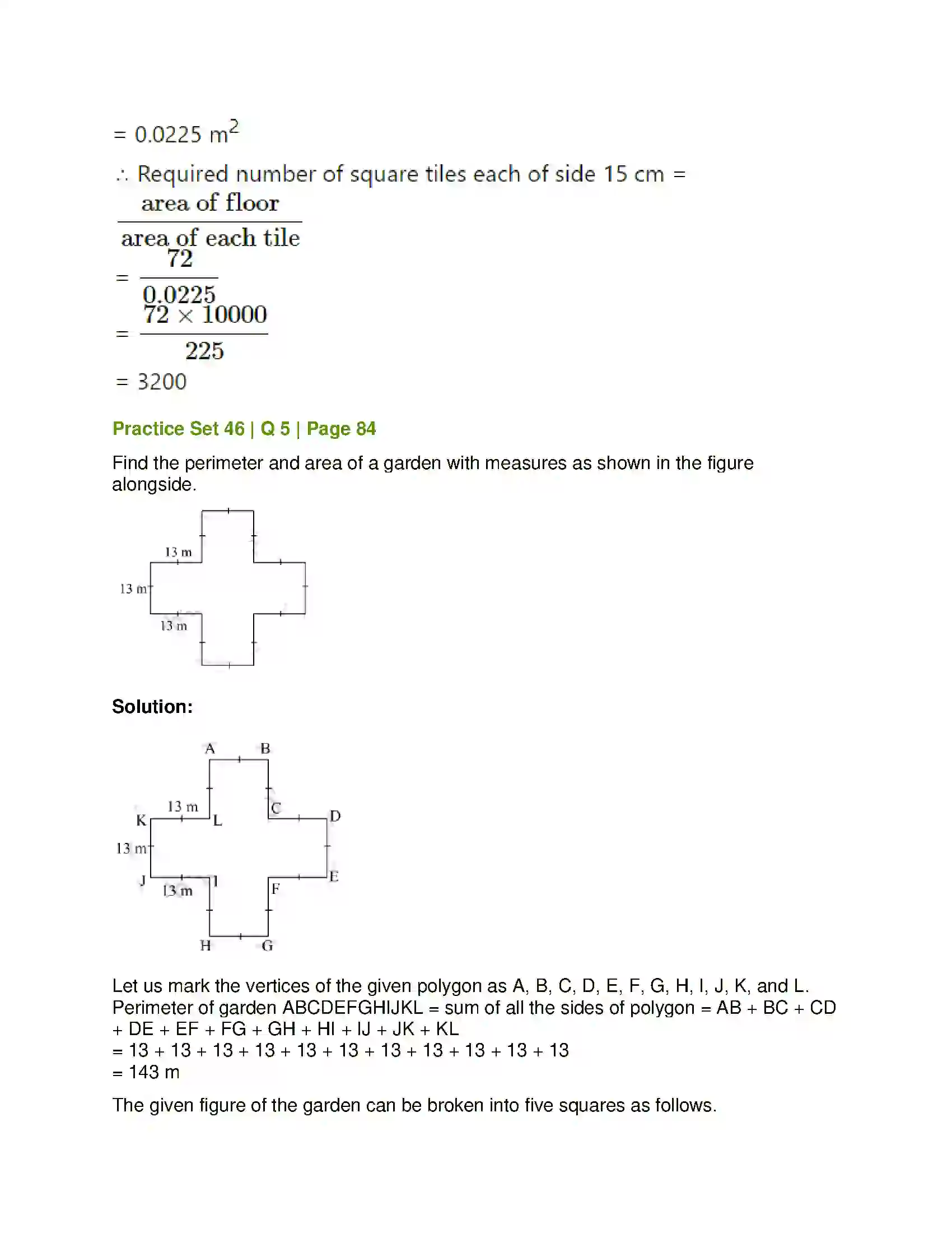 Maharashtra Board Class 7th Mathematics Perimeter and Area Solution 7